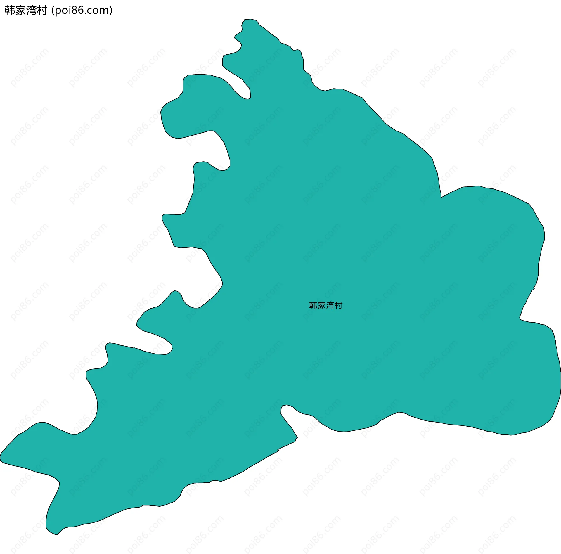 韩家湾村边界地图