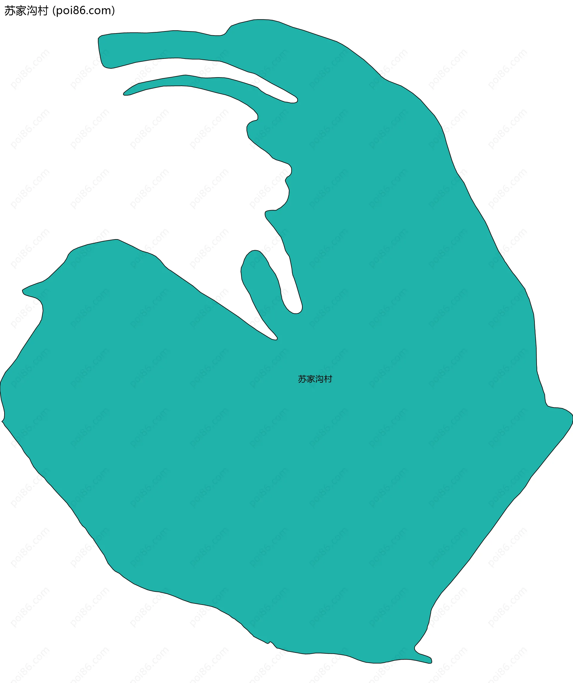 苏家沟村边界地图