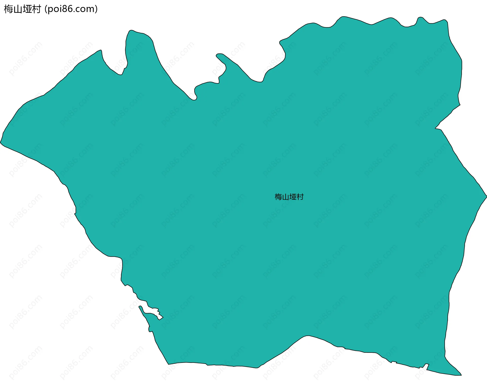梅山垭村边界地图