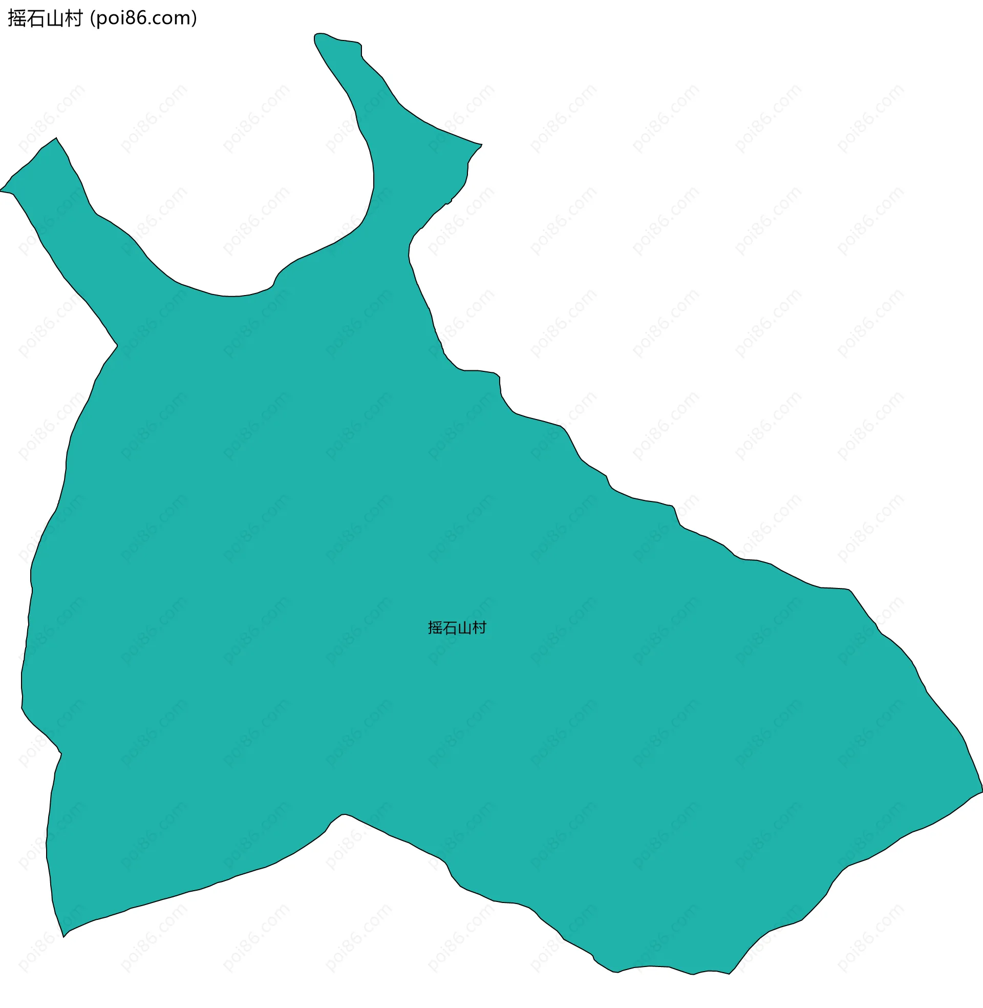 摇石山村边界地图