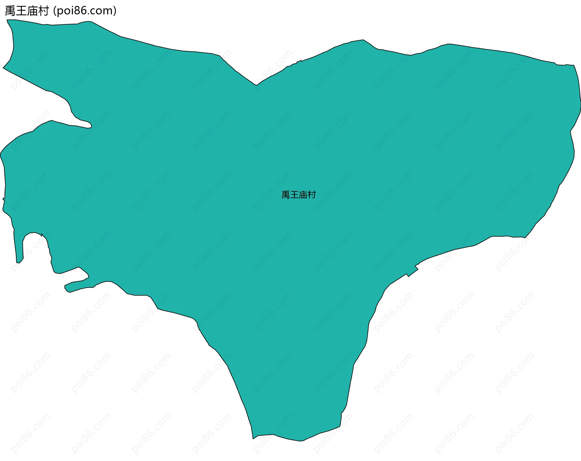 禹王庙村边界地图