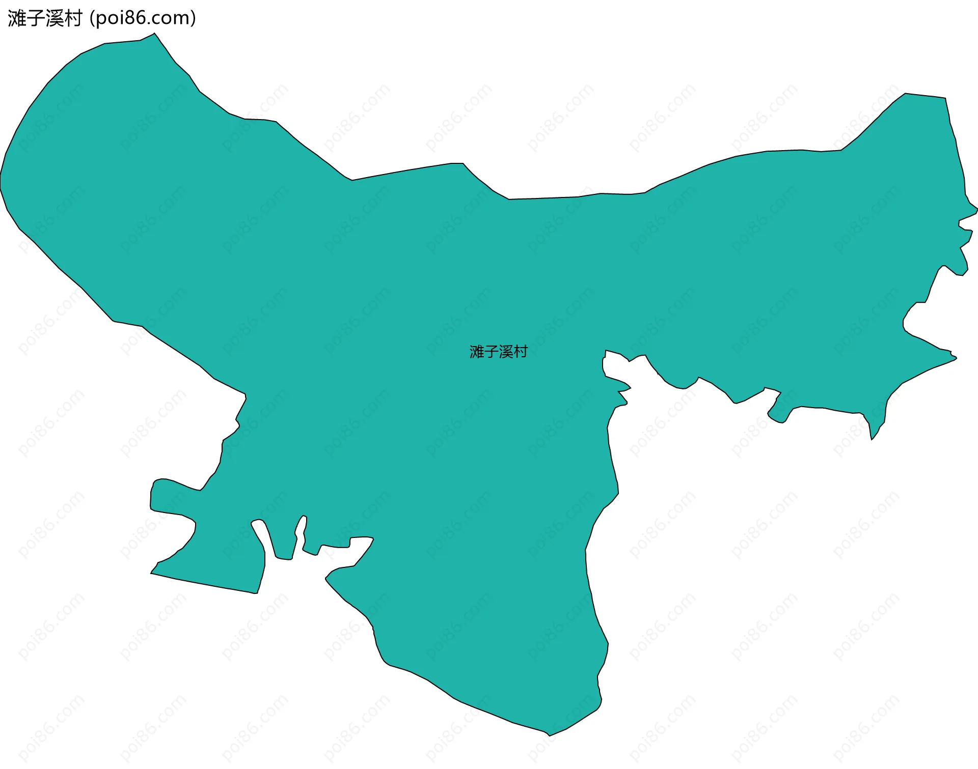 滩子溪村边界地图