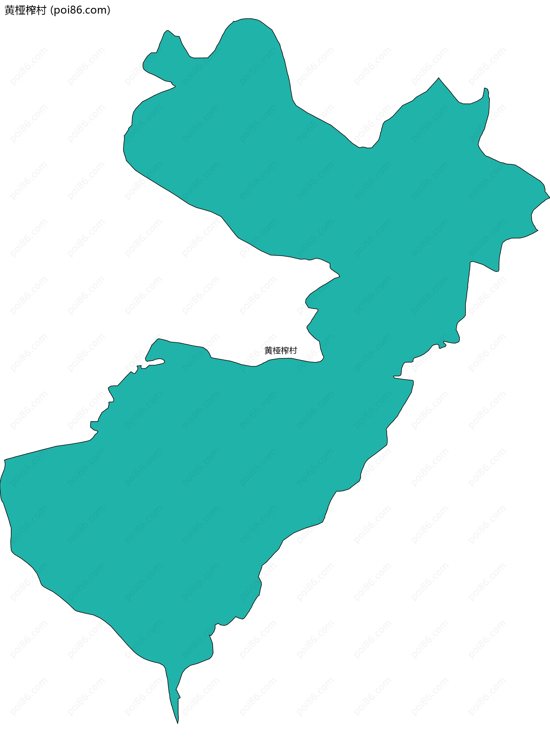 黄桠榨村边界地图