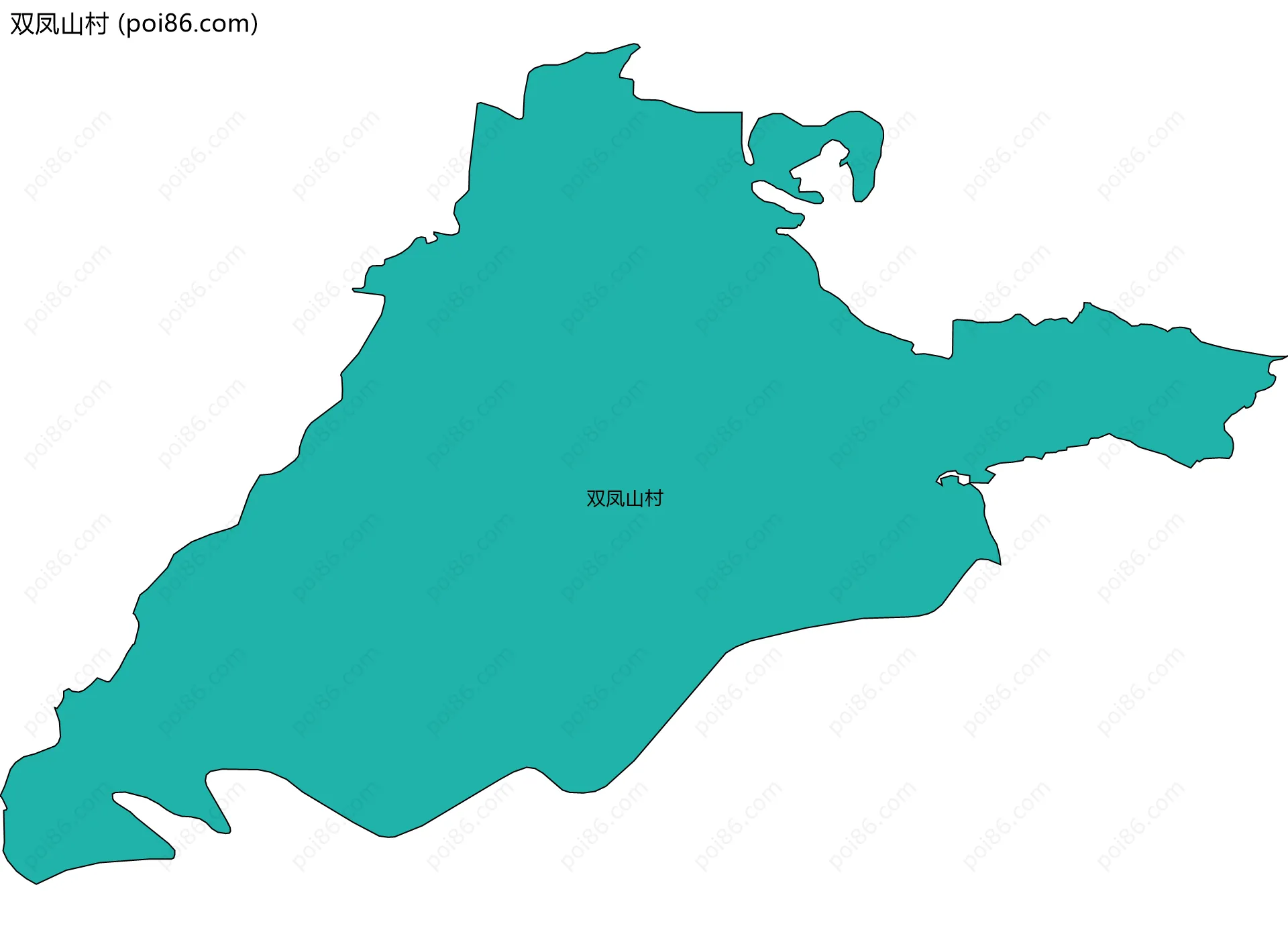 双凤山村边界地图