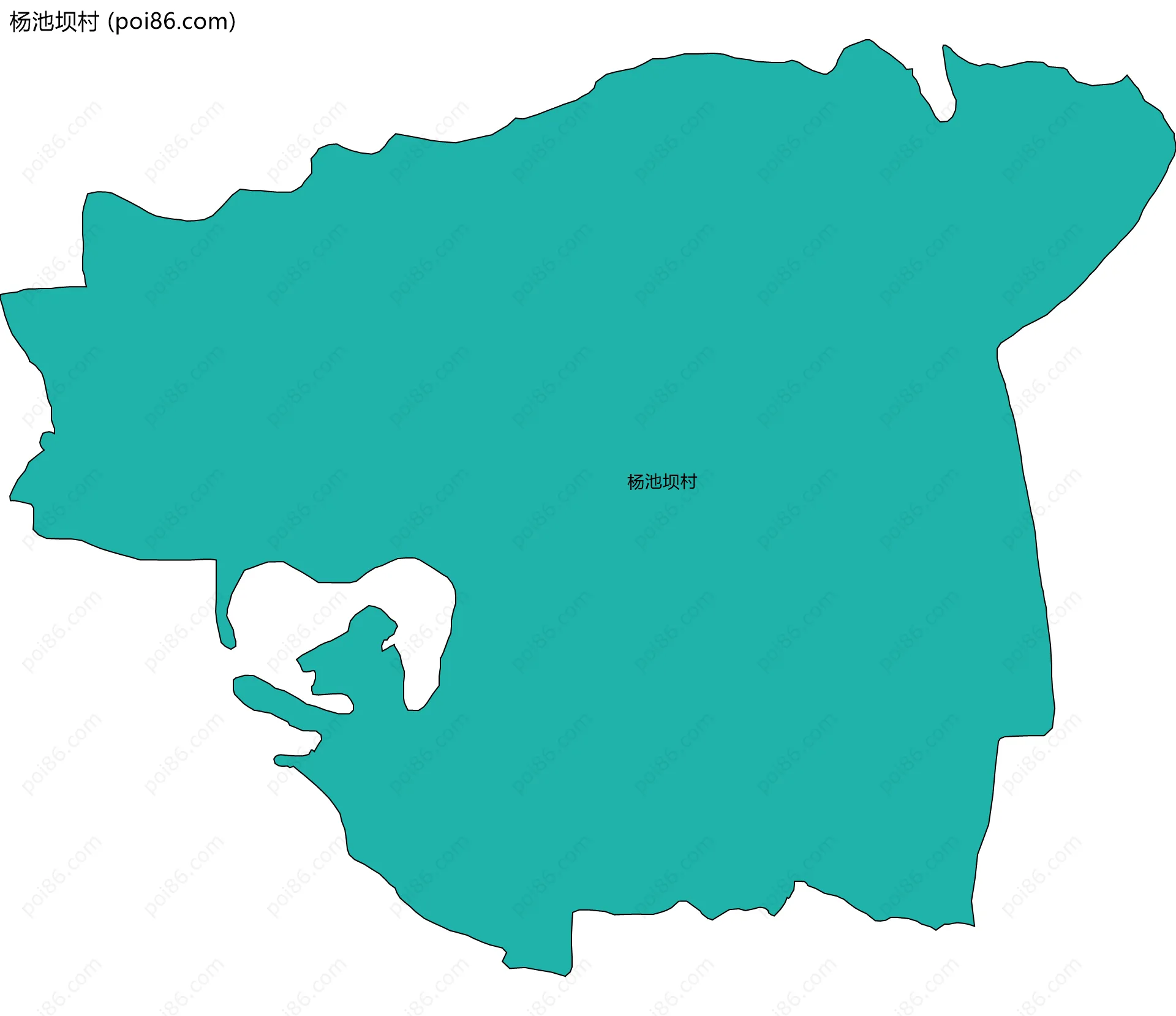 杨池坝村边界地图