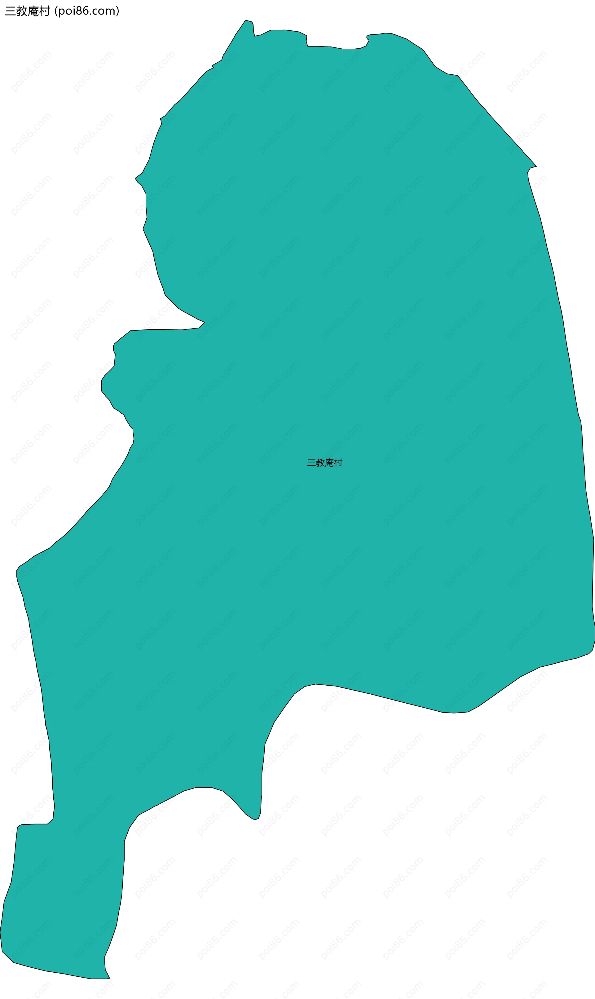 三教庵村边界地图