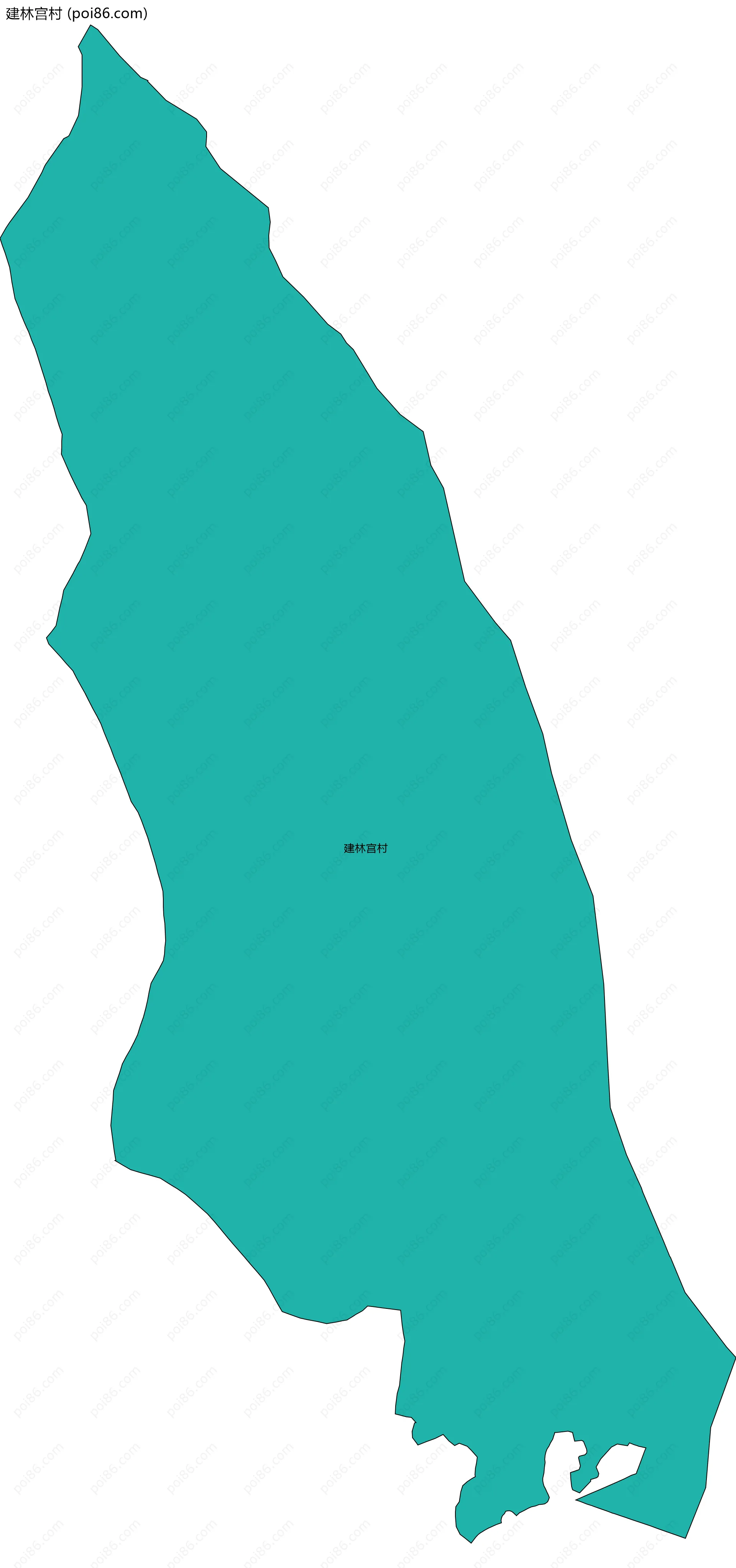 建林宫村边界地图