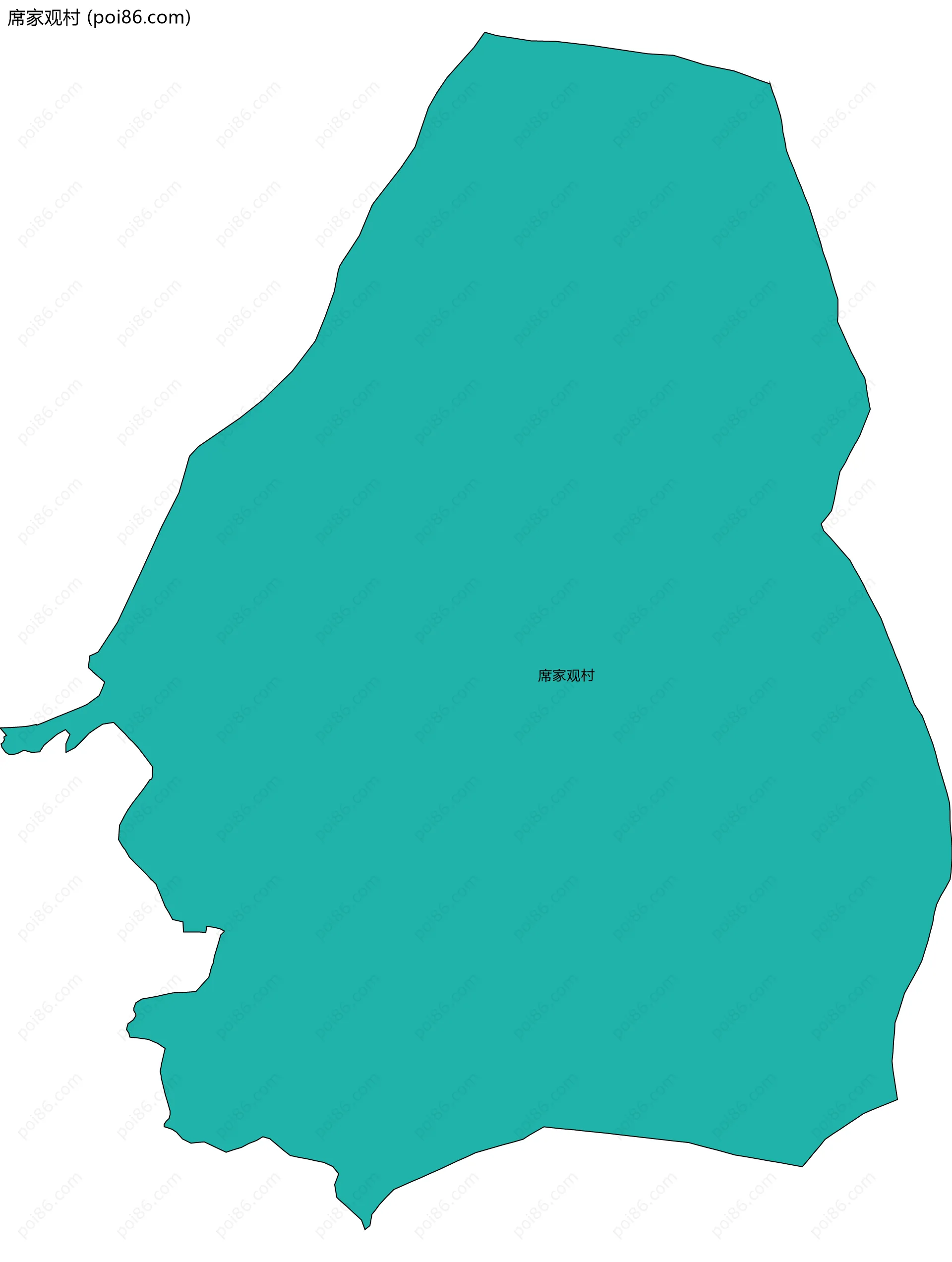 席家观村边界地图