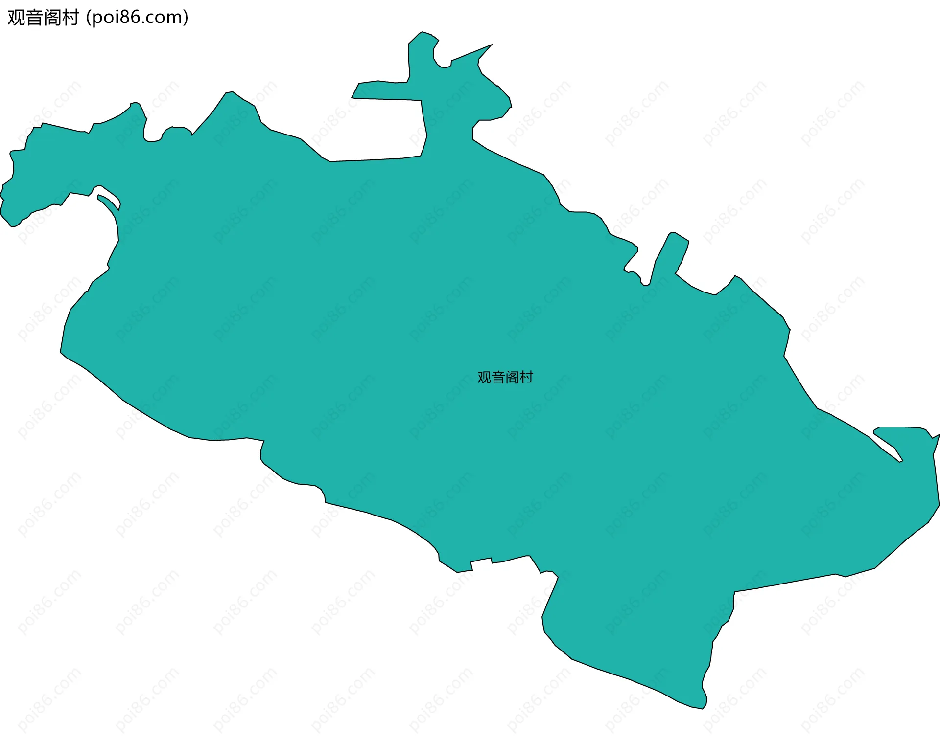 观音阁村边界地图
