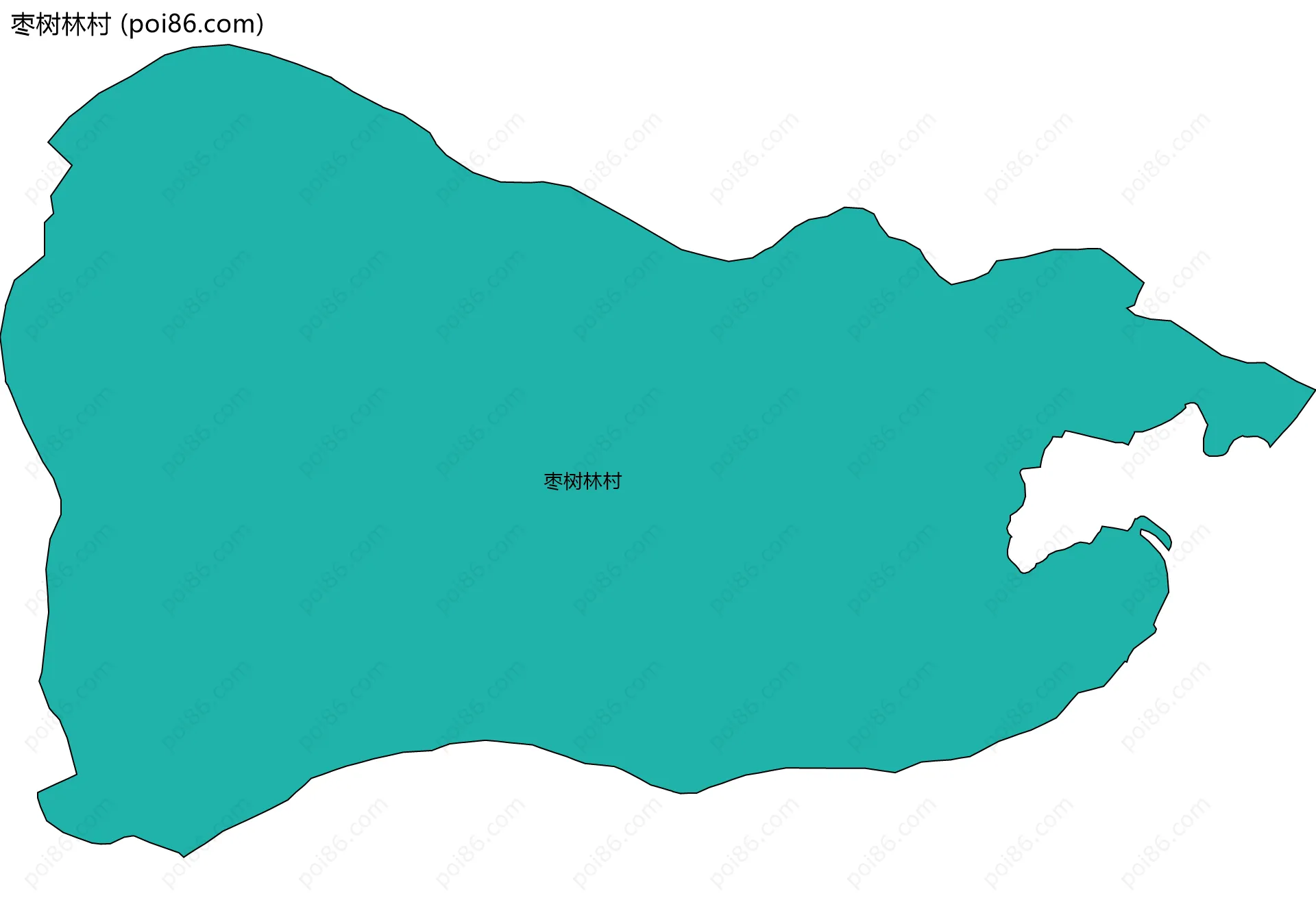 枣树林村边界地图