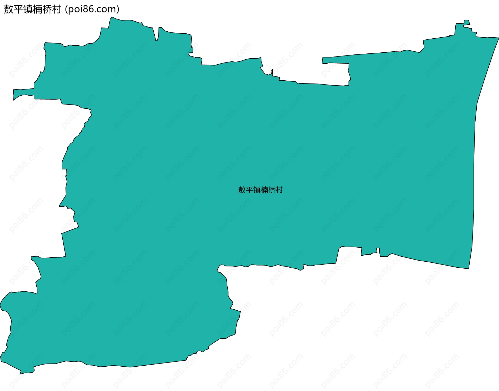 敖平镇楠桥村边界地图