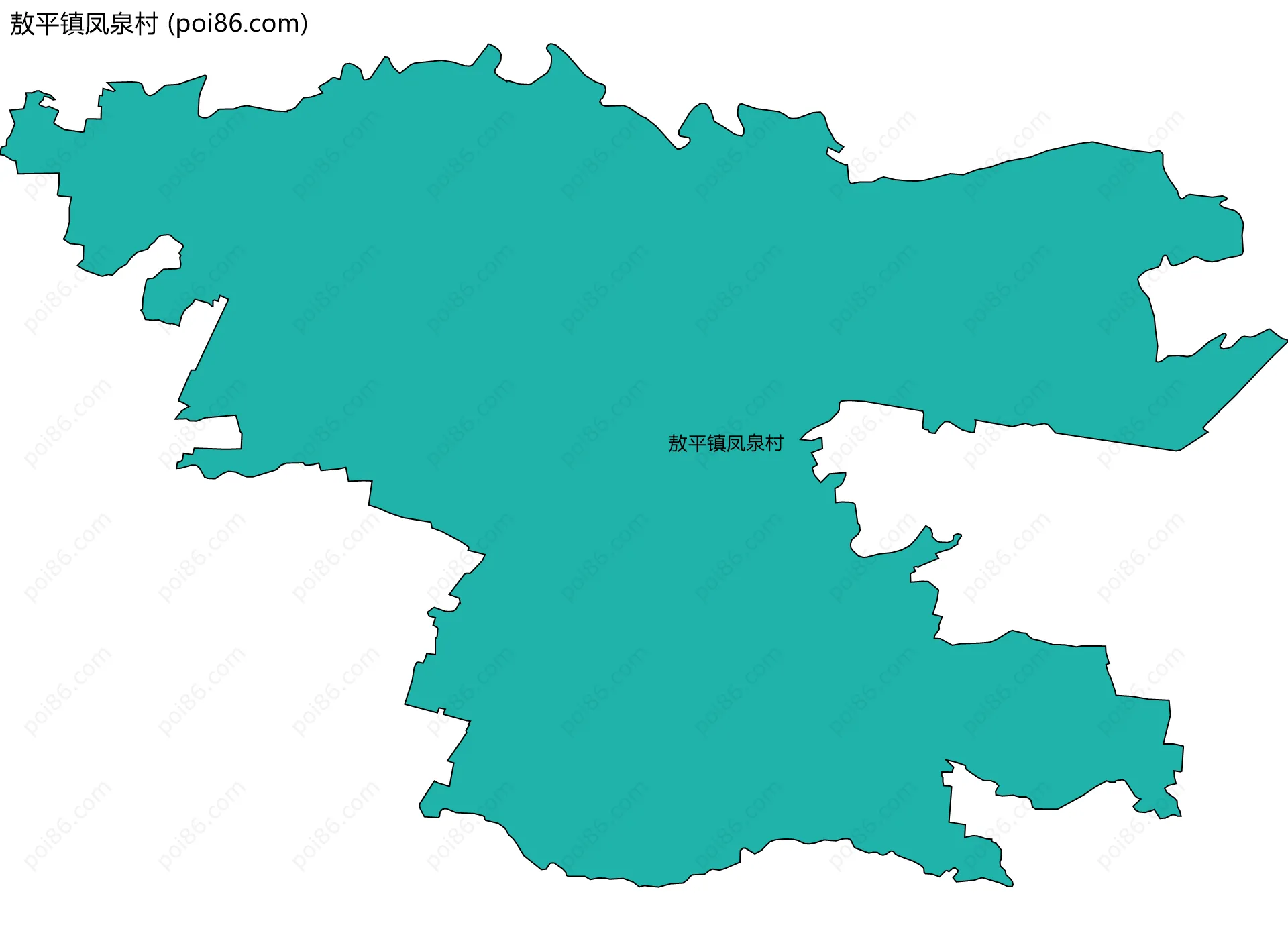 敖平镇凤泉村边界地图