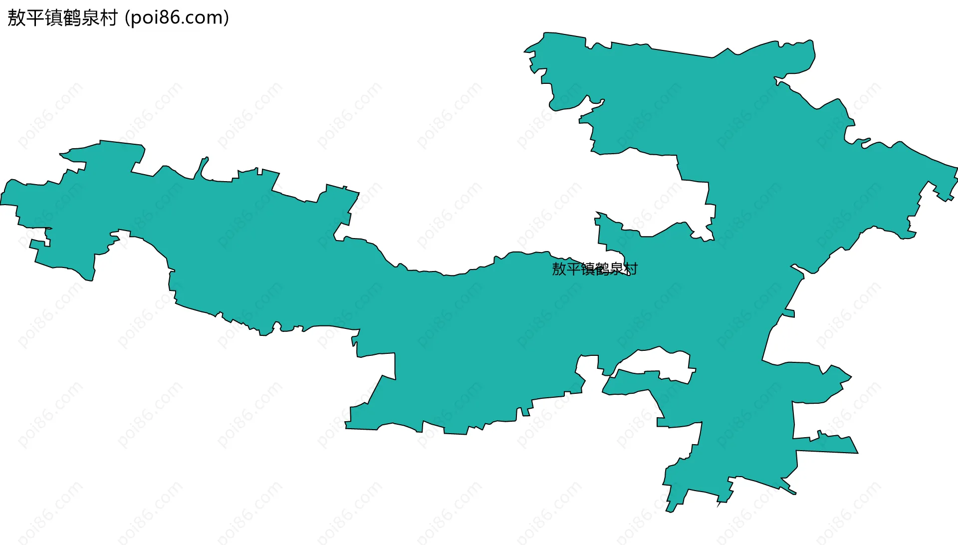 敖平镇鹤泉村边界地图