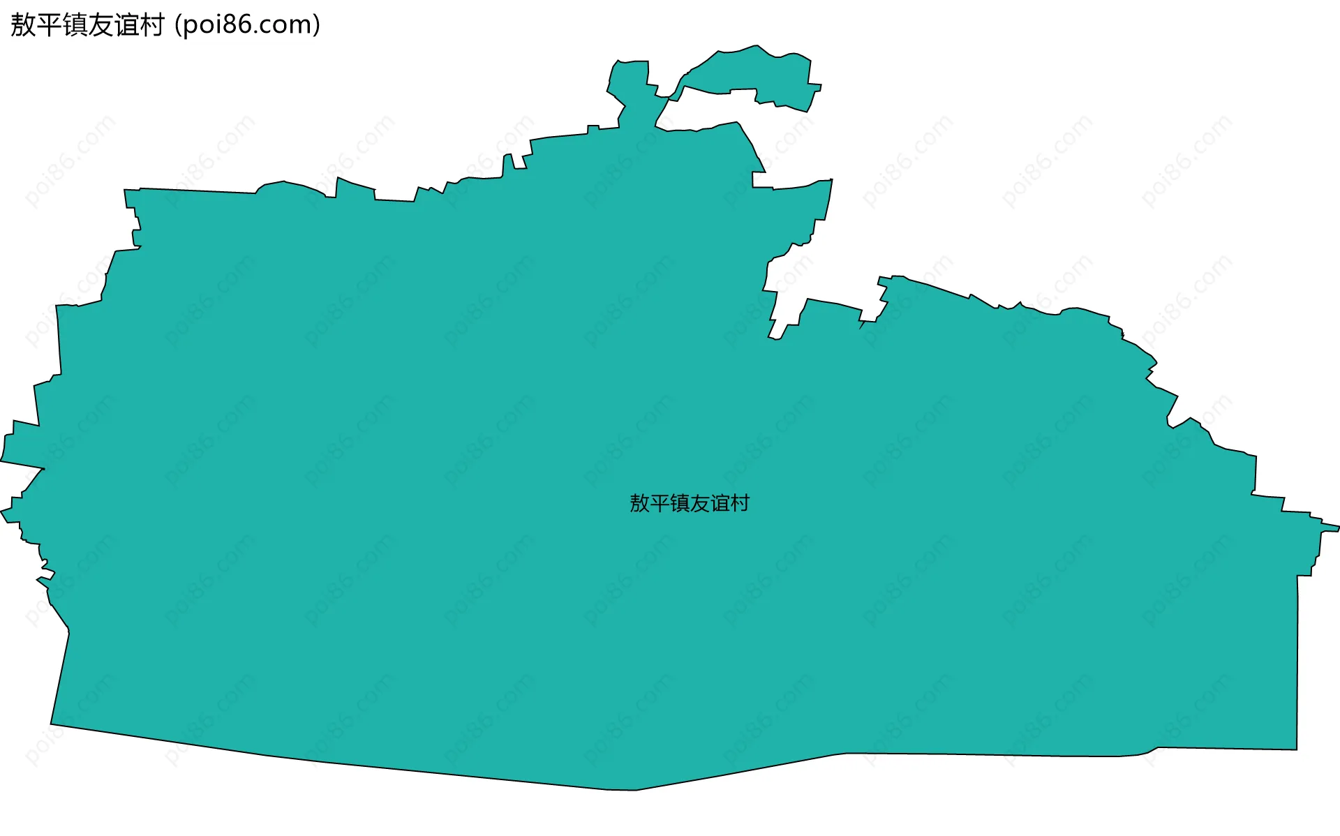 敖平镇友谊村边界地图