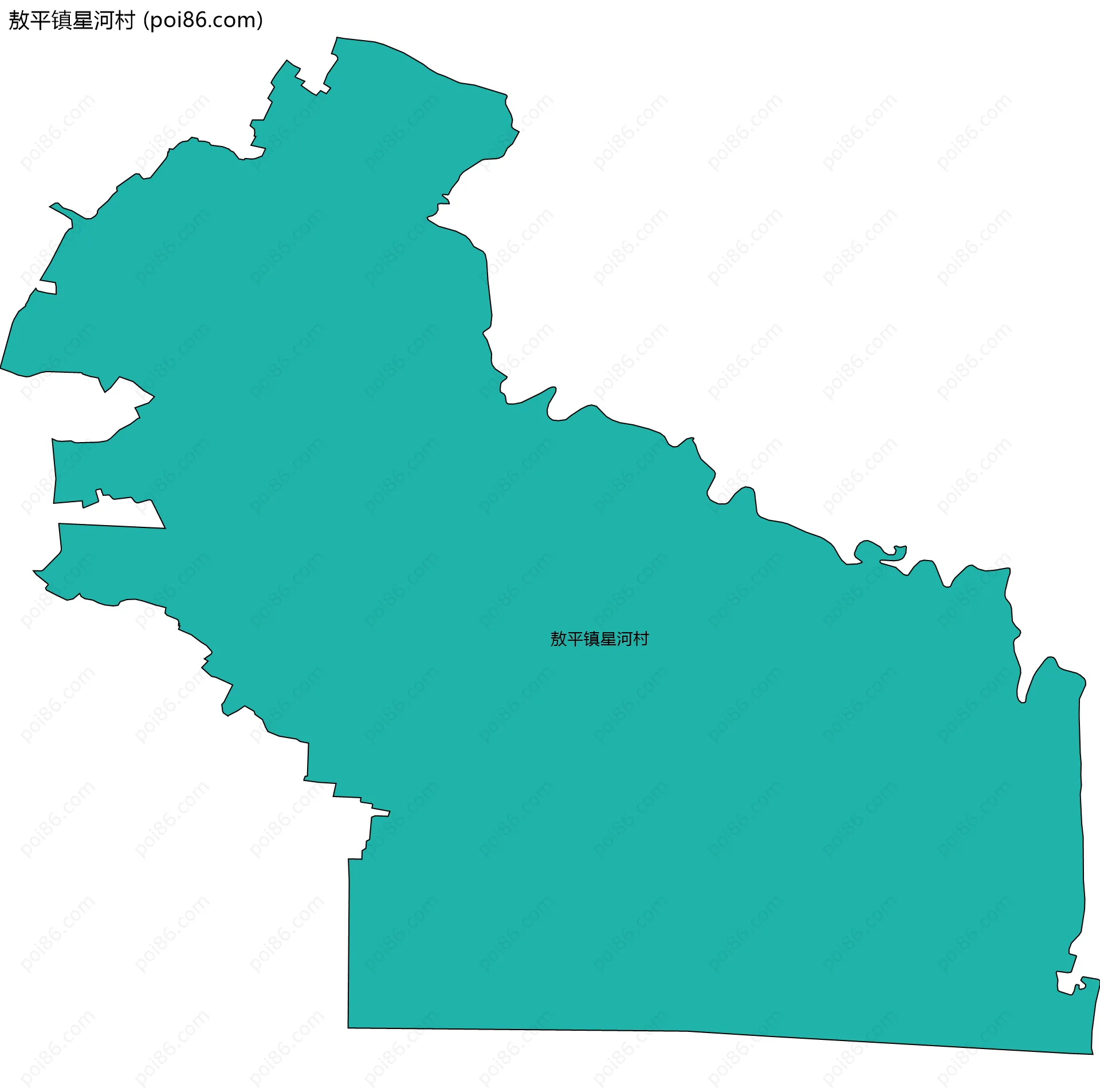 敖平镇星河村边界地图