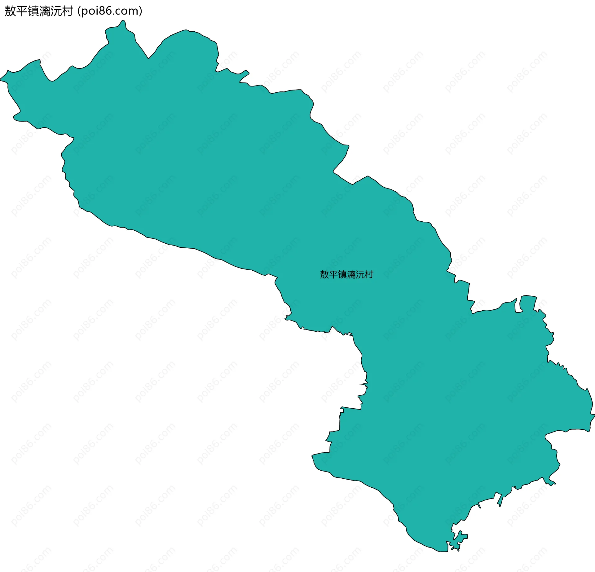 敖平镇漓沅村边界地图