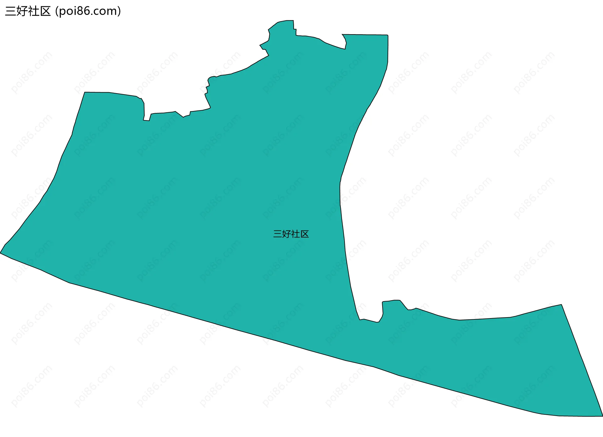 三好社区边界地图