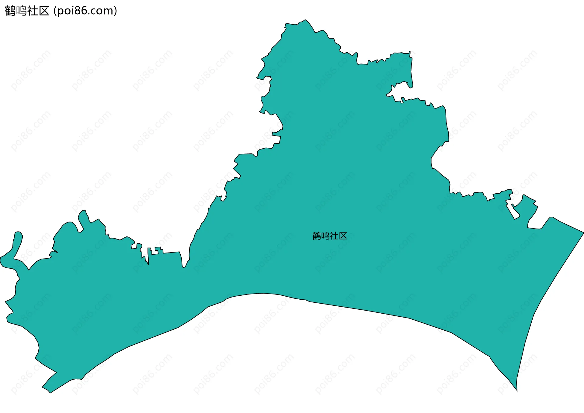鹤鸣社区边界地图