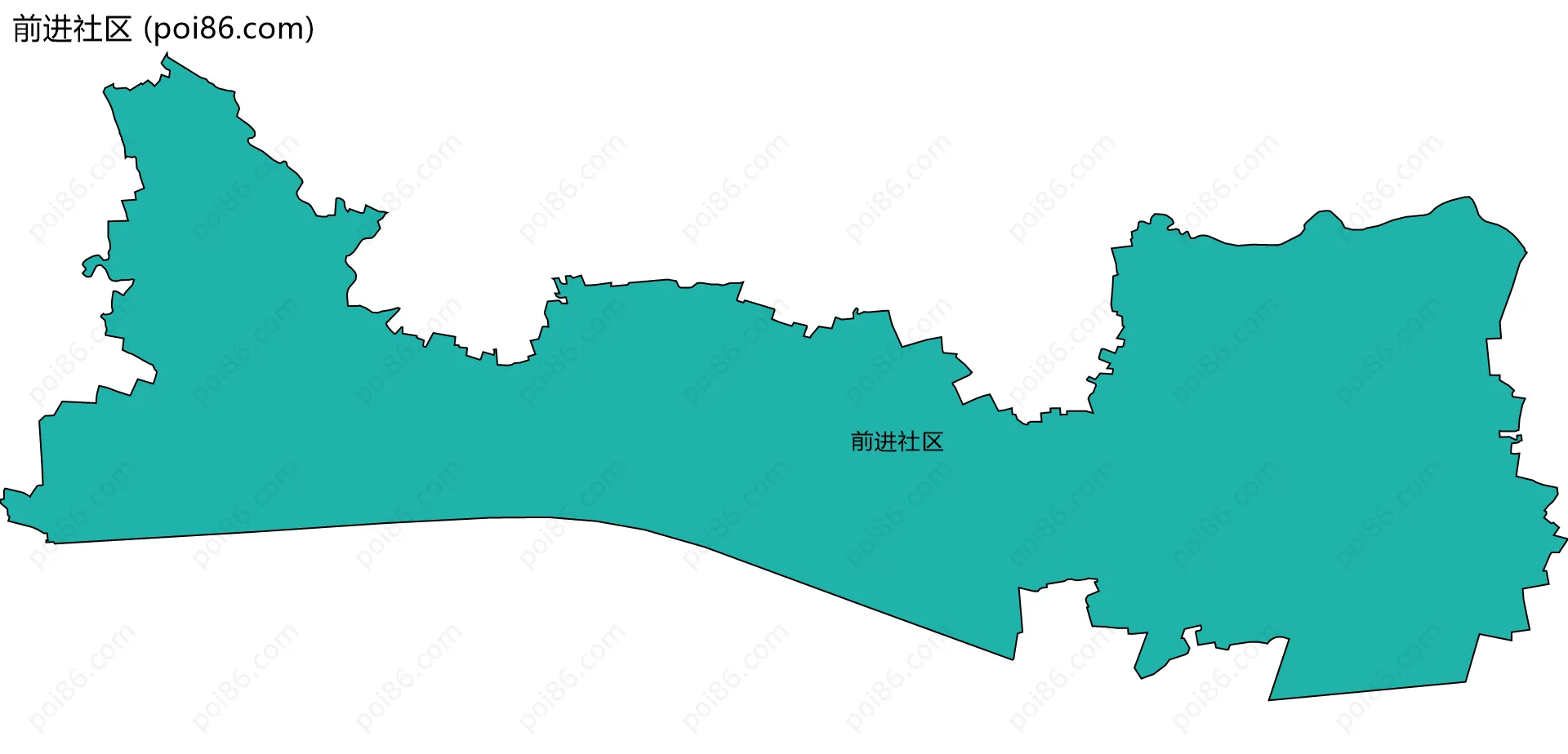 前进社区边界地图