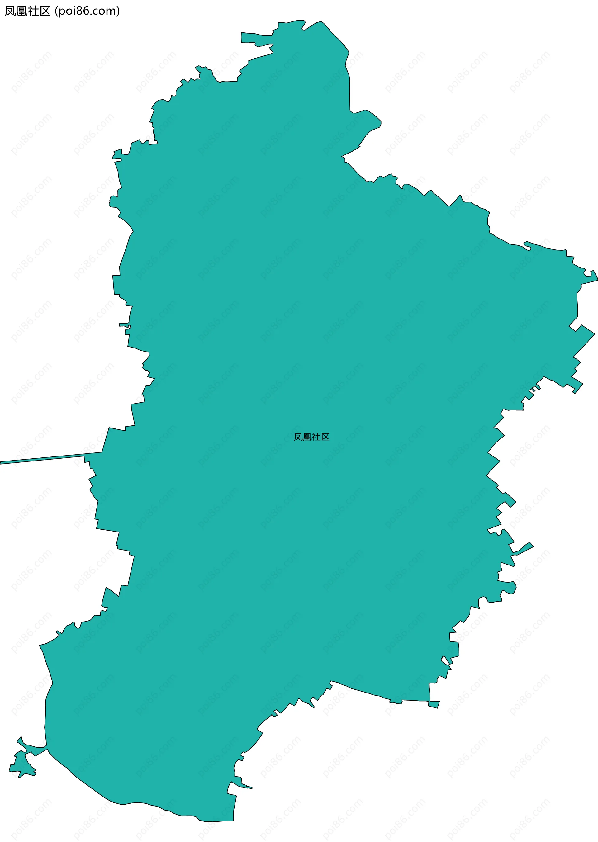 凤凰社区边界地图