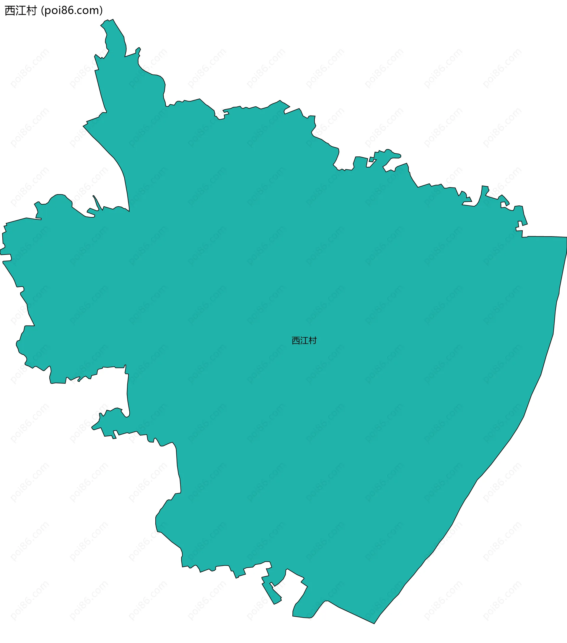 西江村边界地图
