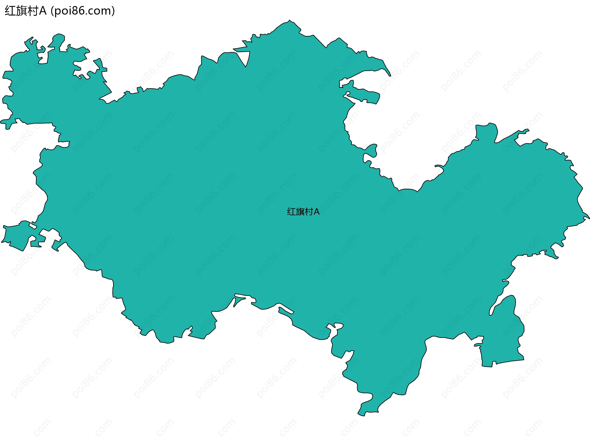 红旗村A边界地图