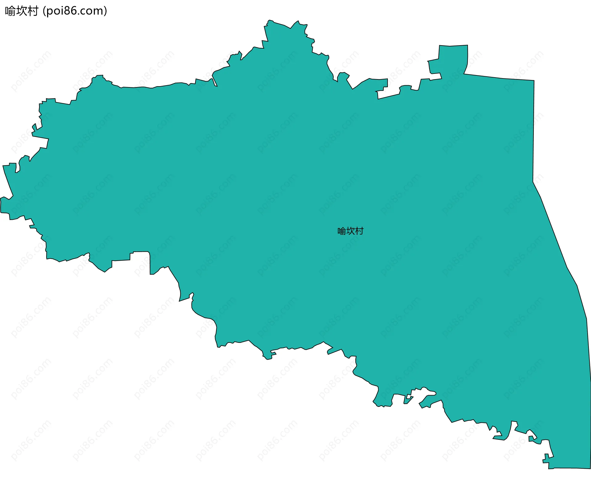 喻坎村边界地图