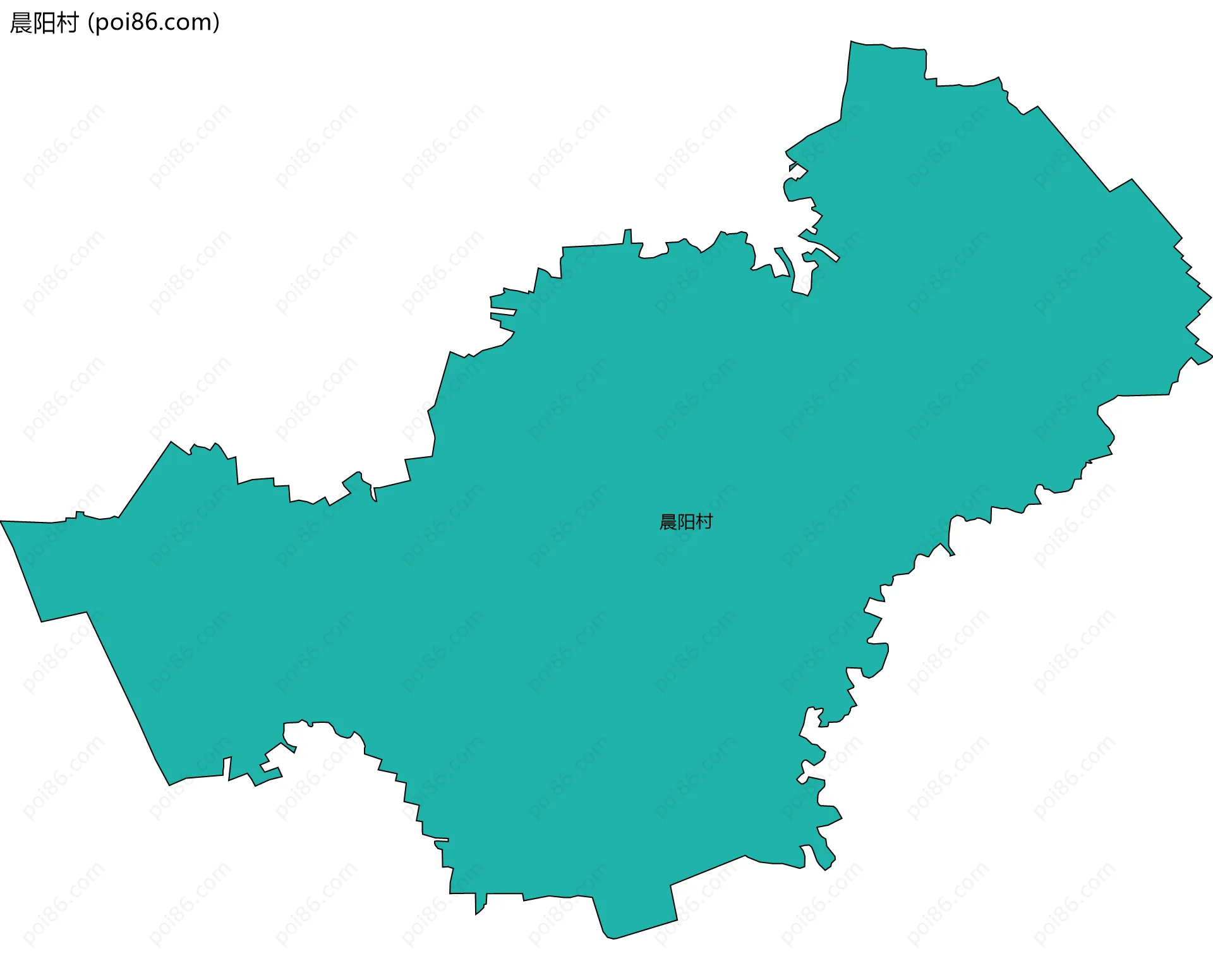 晨阳村边界地图