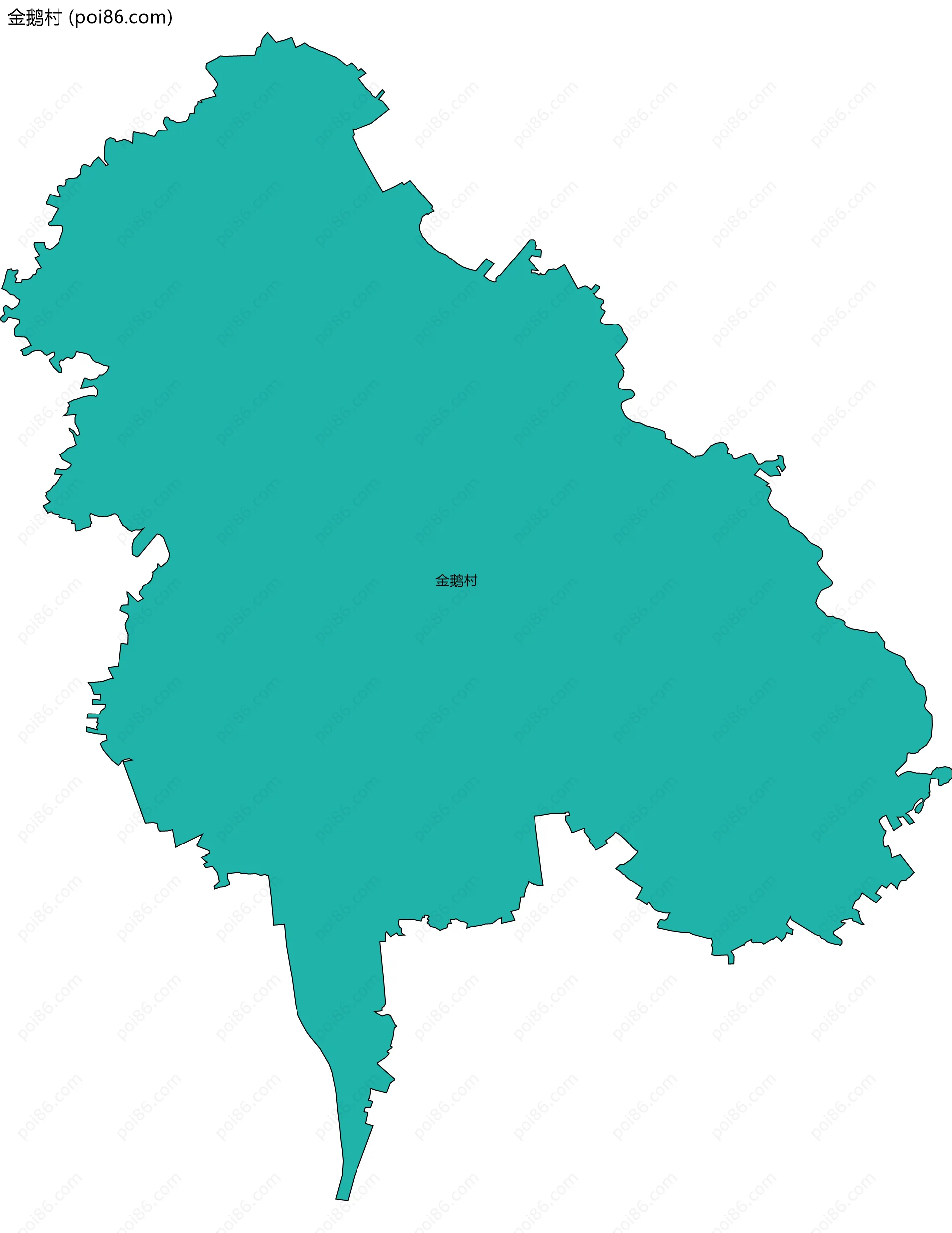 金鹅村边界地图