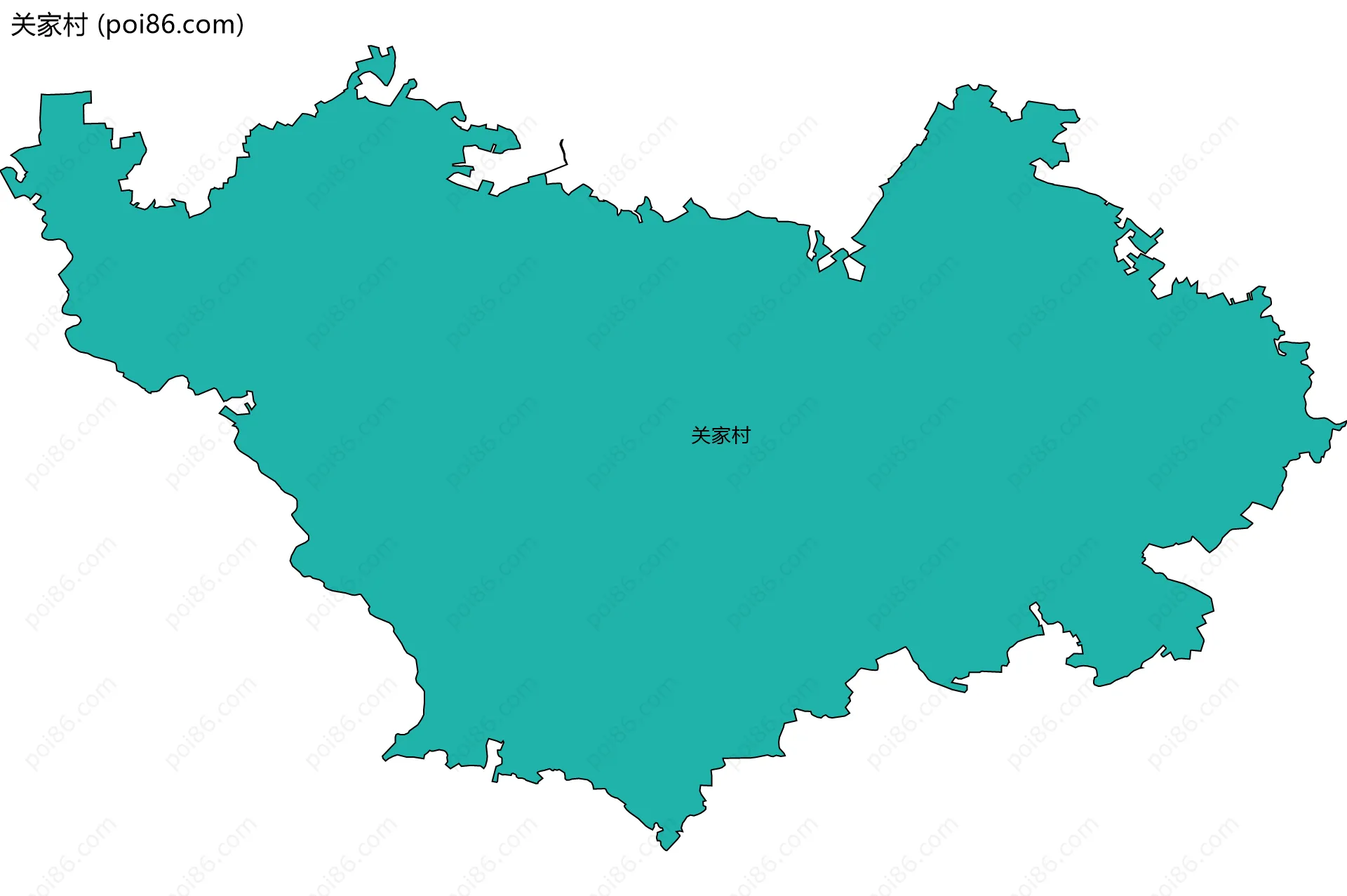 关家村边界地图