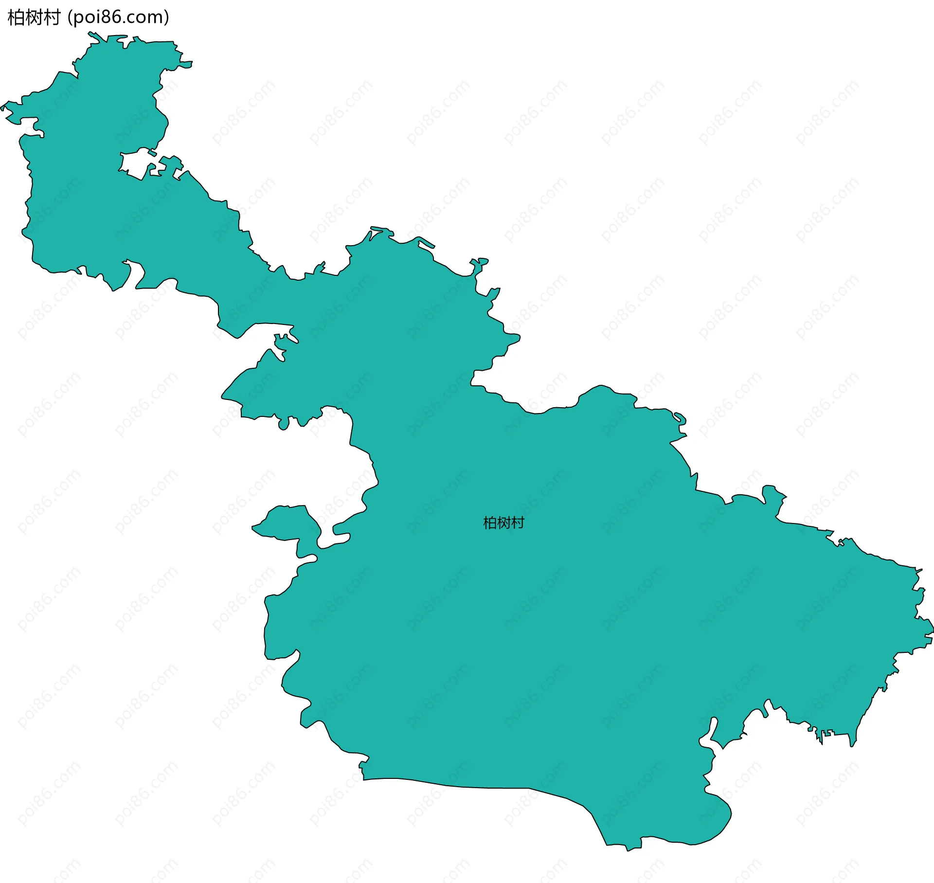柏树村边界地图