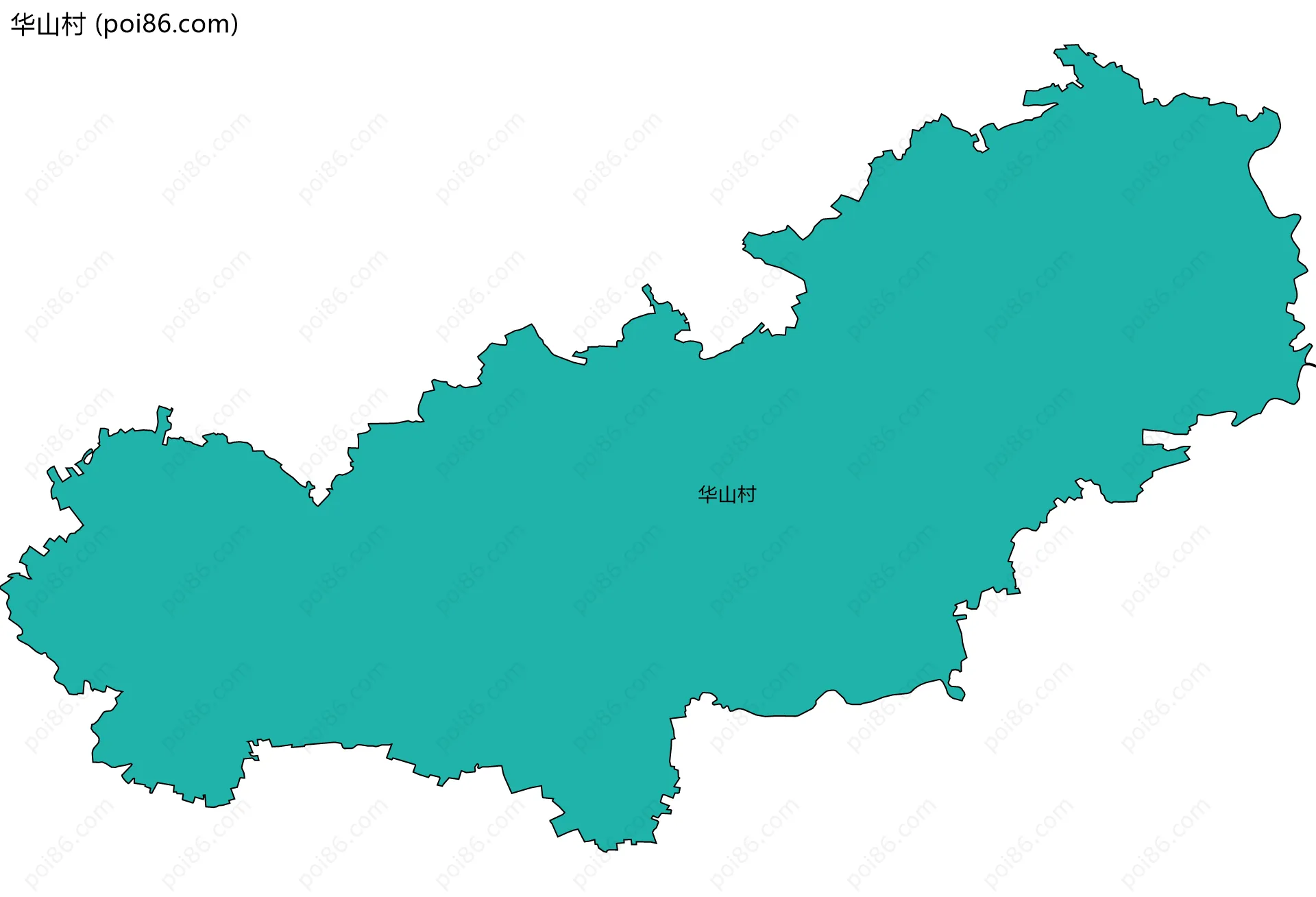 华山村边界地图