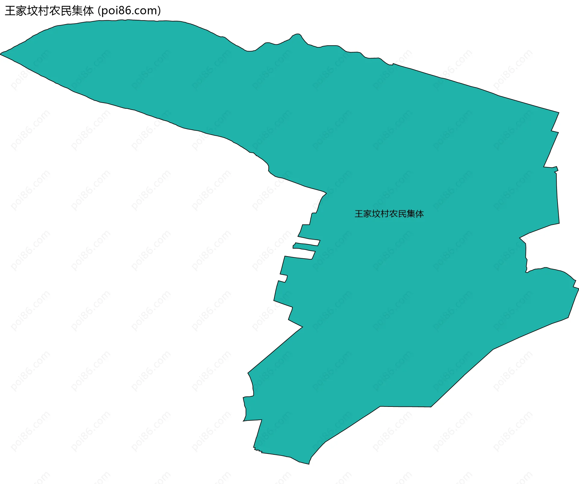王家坟村农民集体边界地图