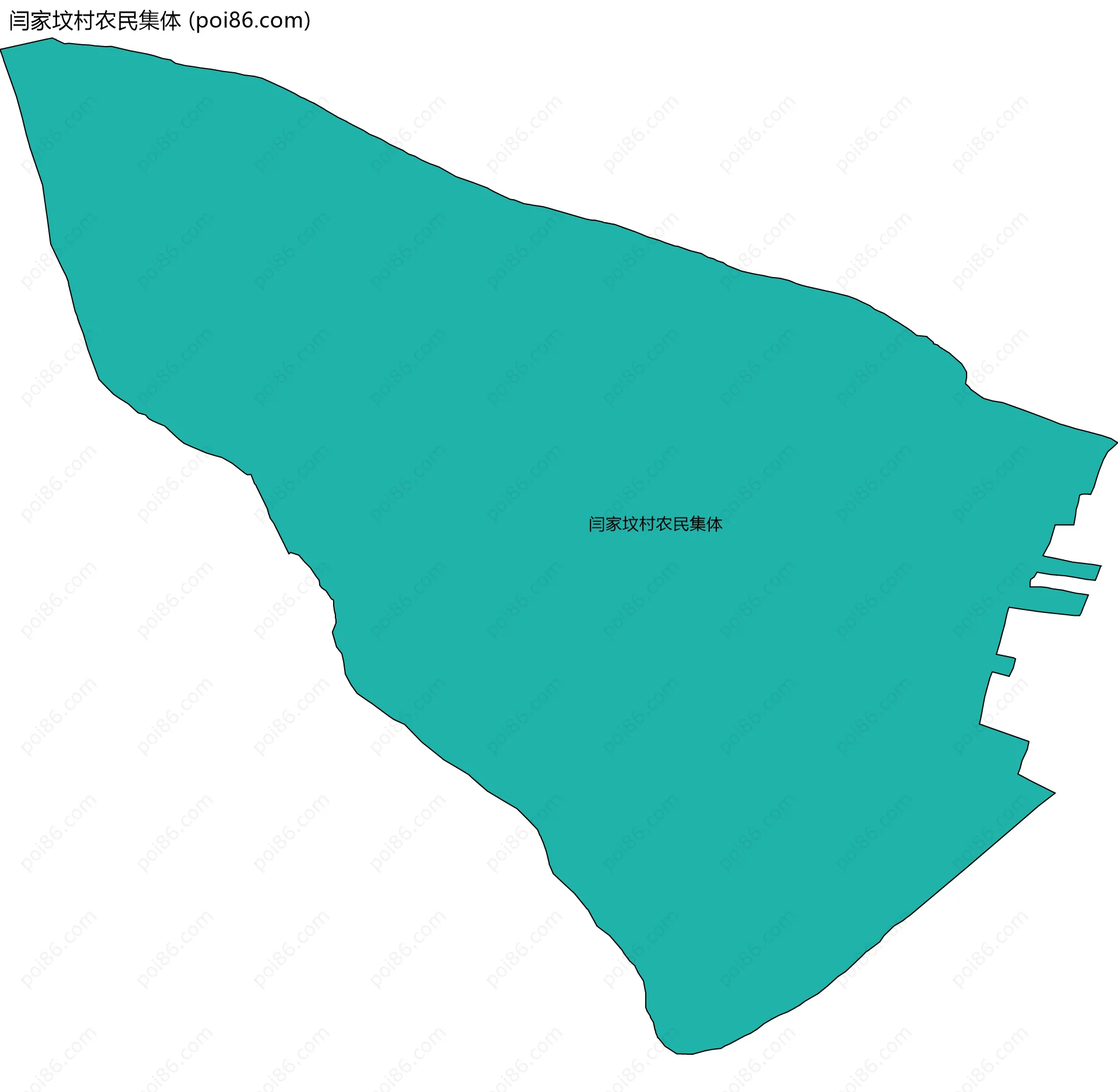 闫家坟村农民集体边界地图