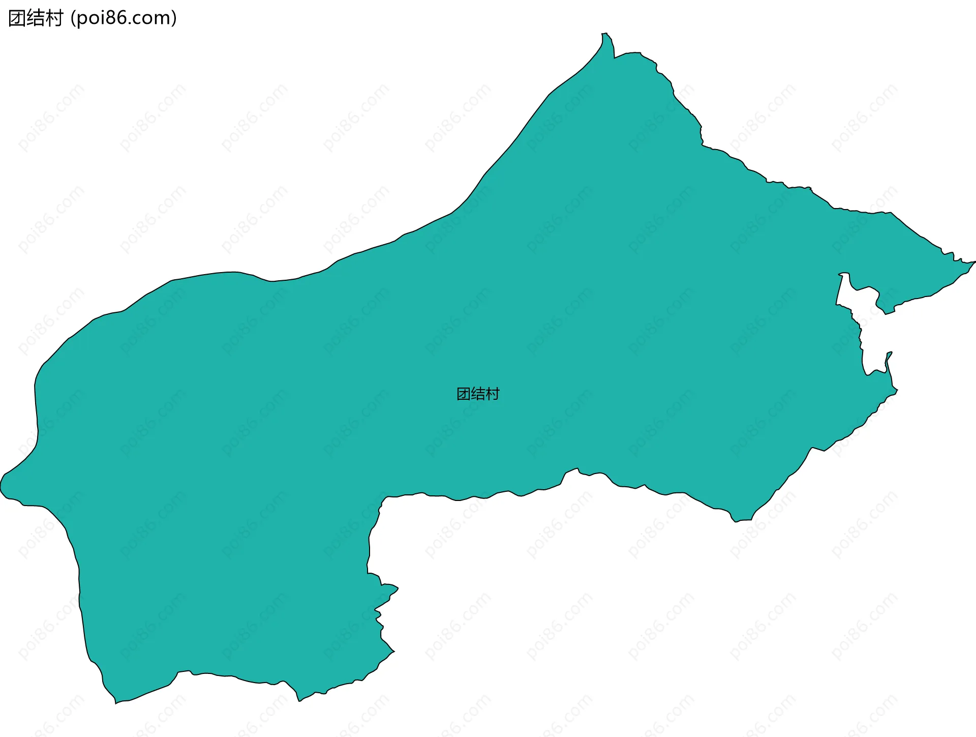 团结村边界地图