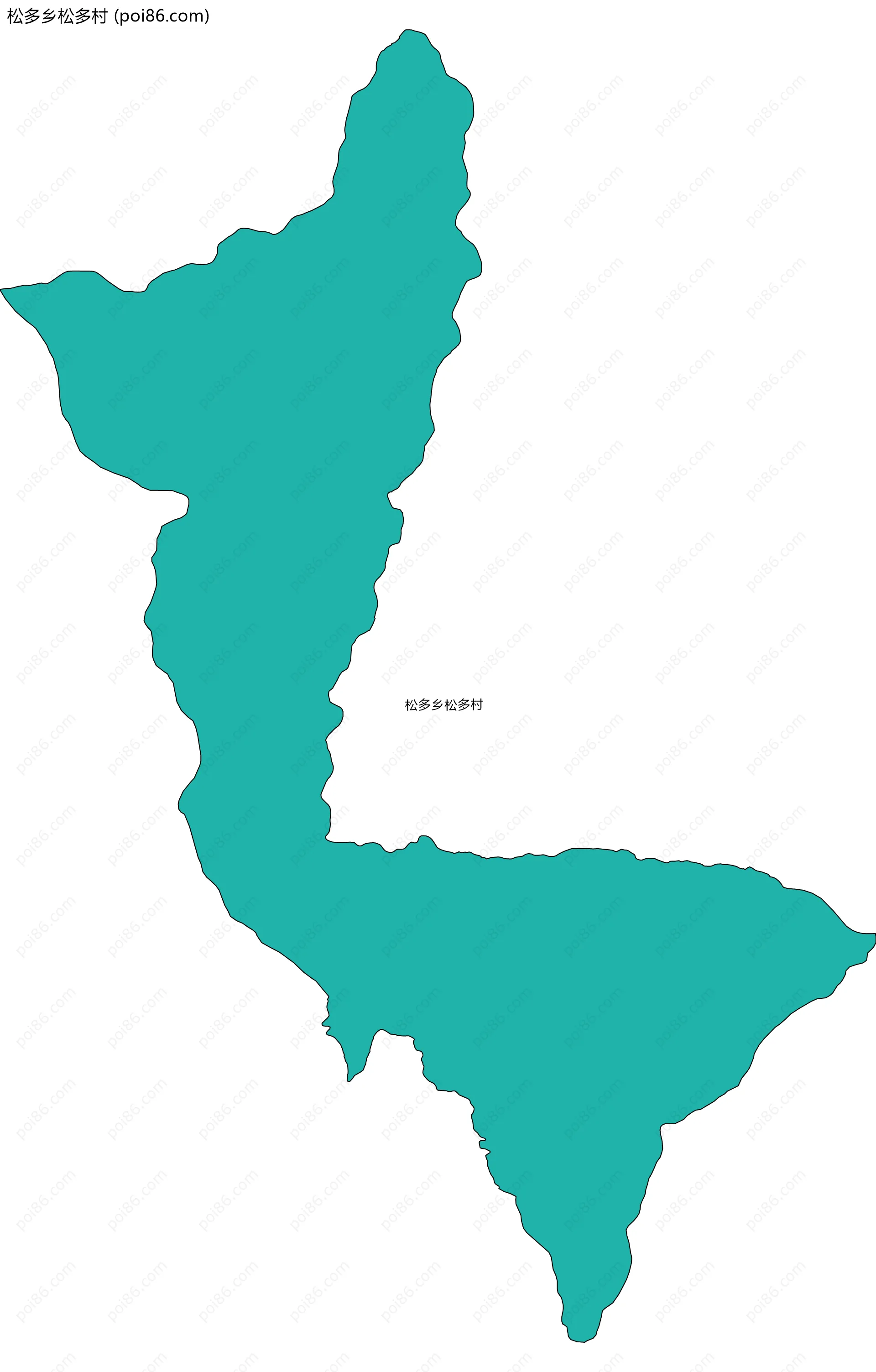 松多乡松多村边界地图