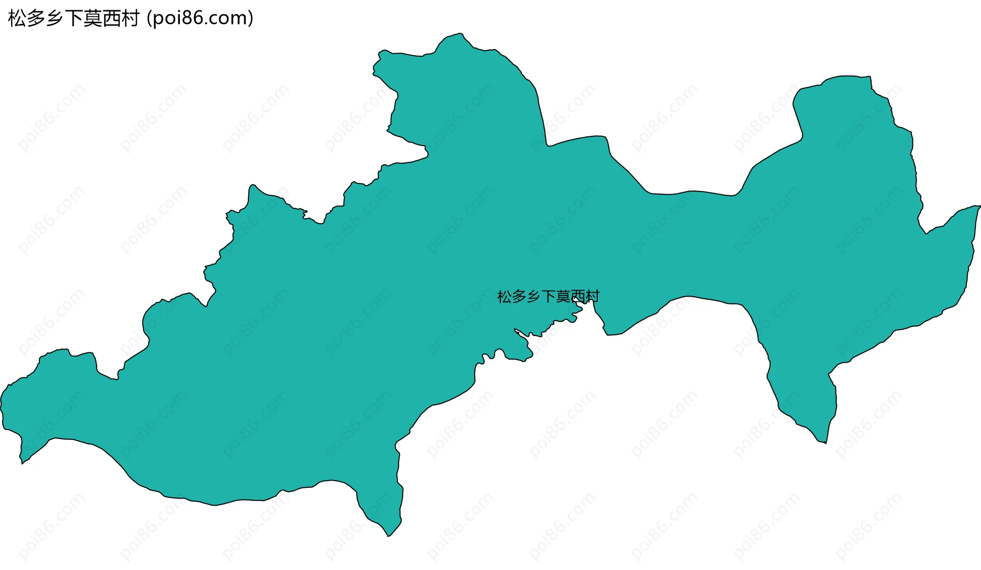 松多乡下莫西村边界地图