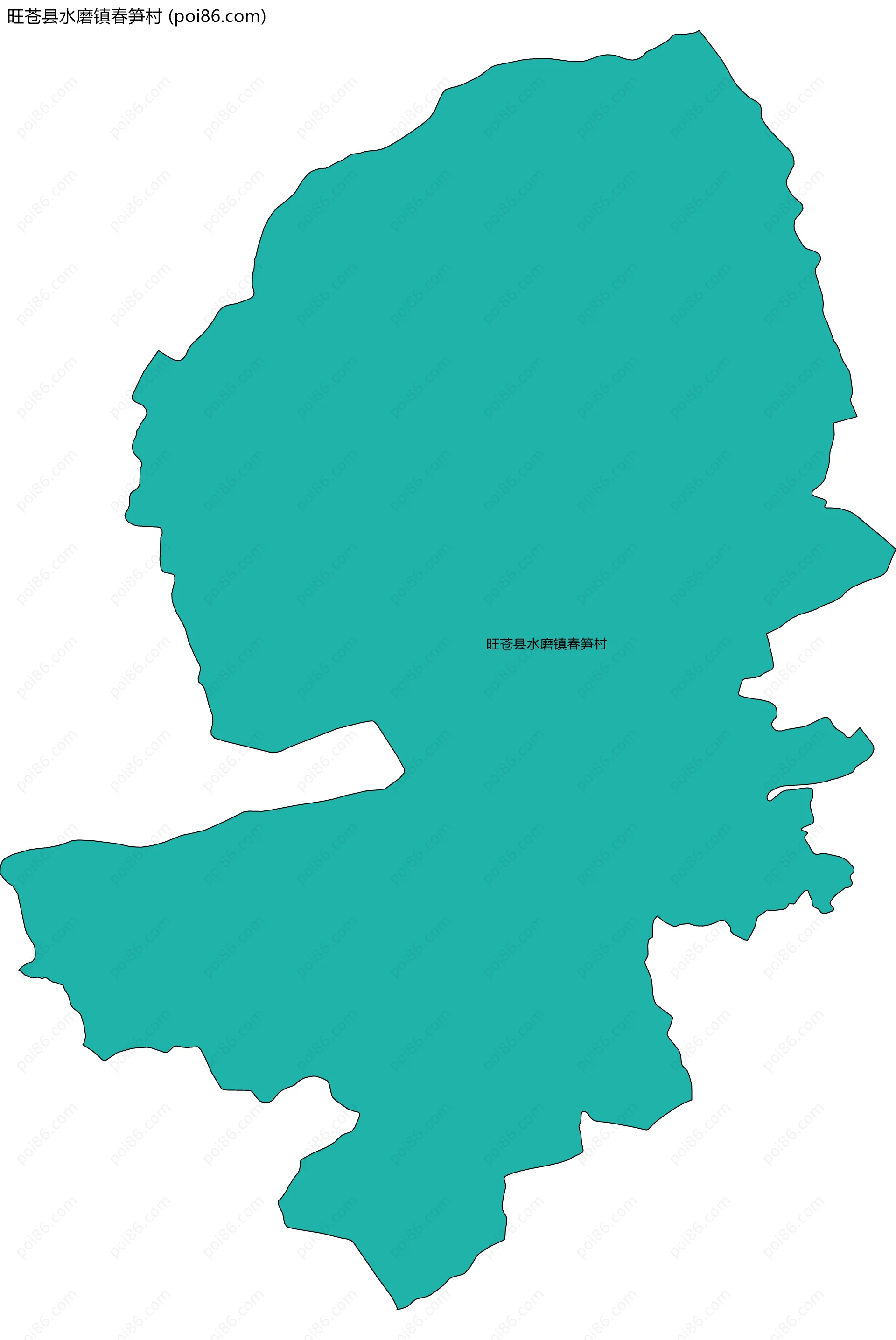 旺苍县水磨镇春笋村边界地图