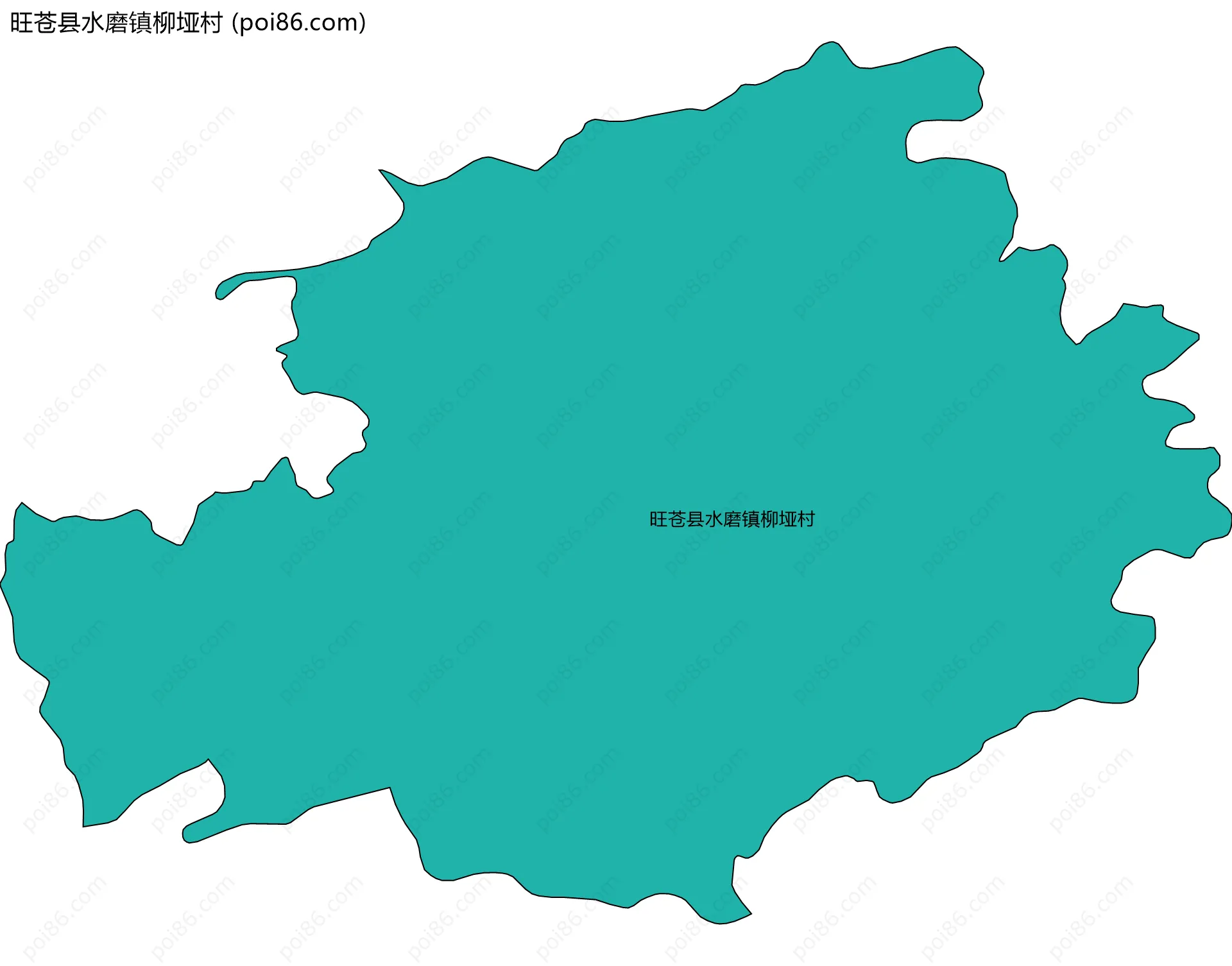 旺苍县水磨镇柳垭村边界地图