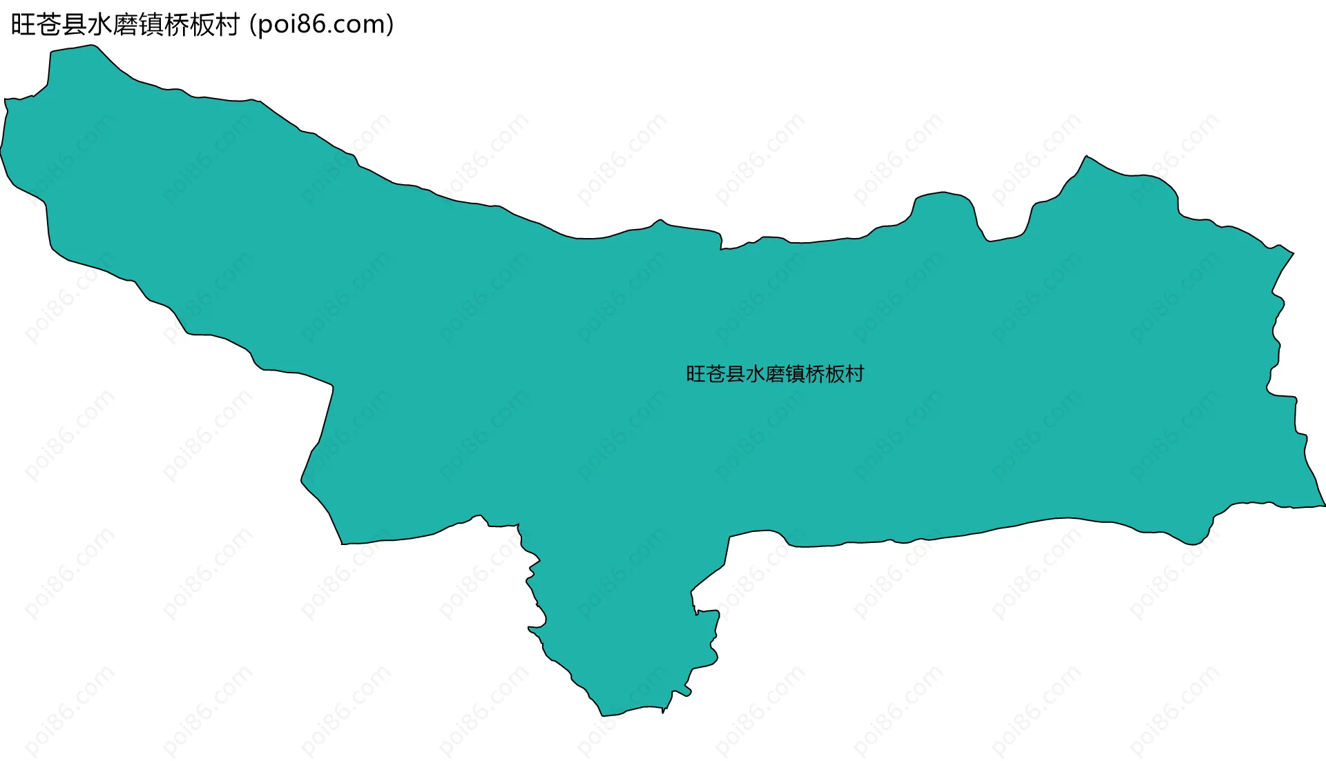 旺苍县水磨镇桥板村边界地图