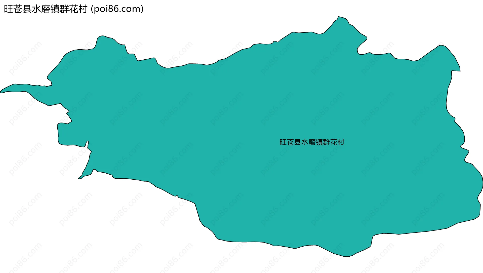 旺苍县水磨镇群花村边界地图