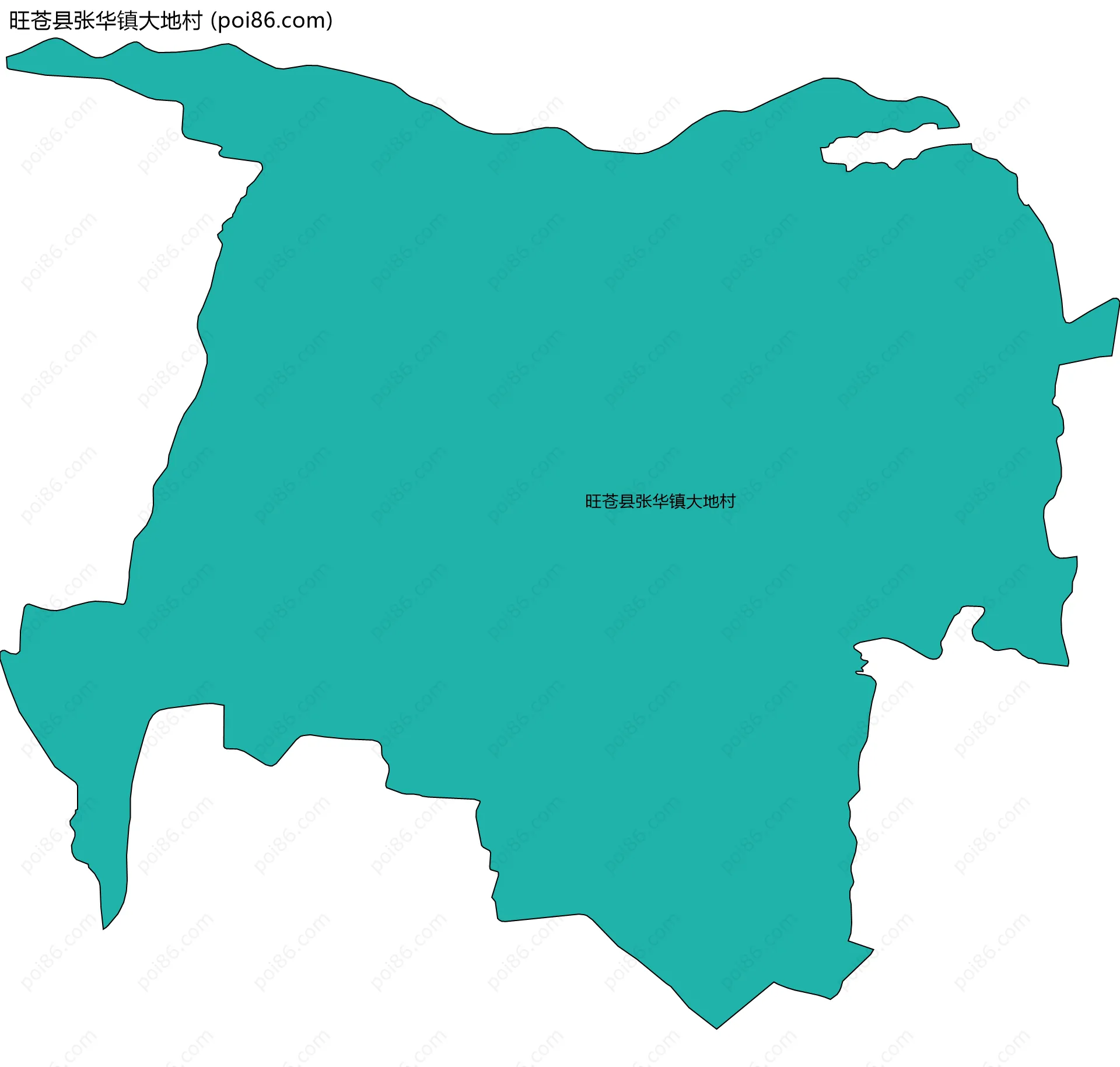 旺苍县张华镇大地村边界地图