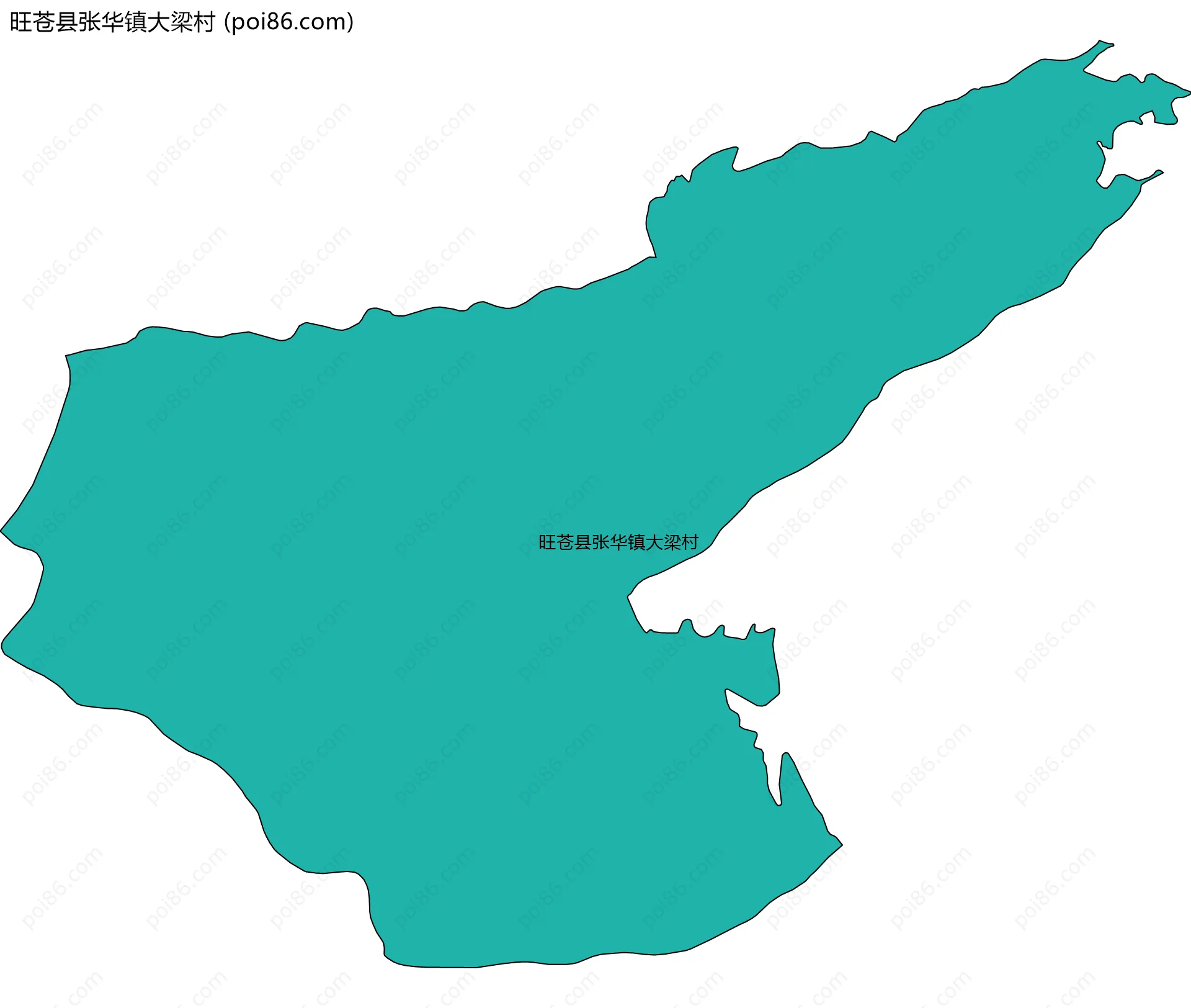 旺苍县张华镇大梁村边界地图