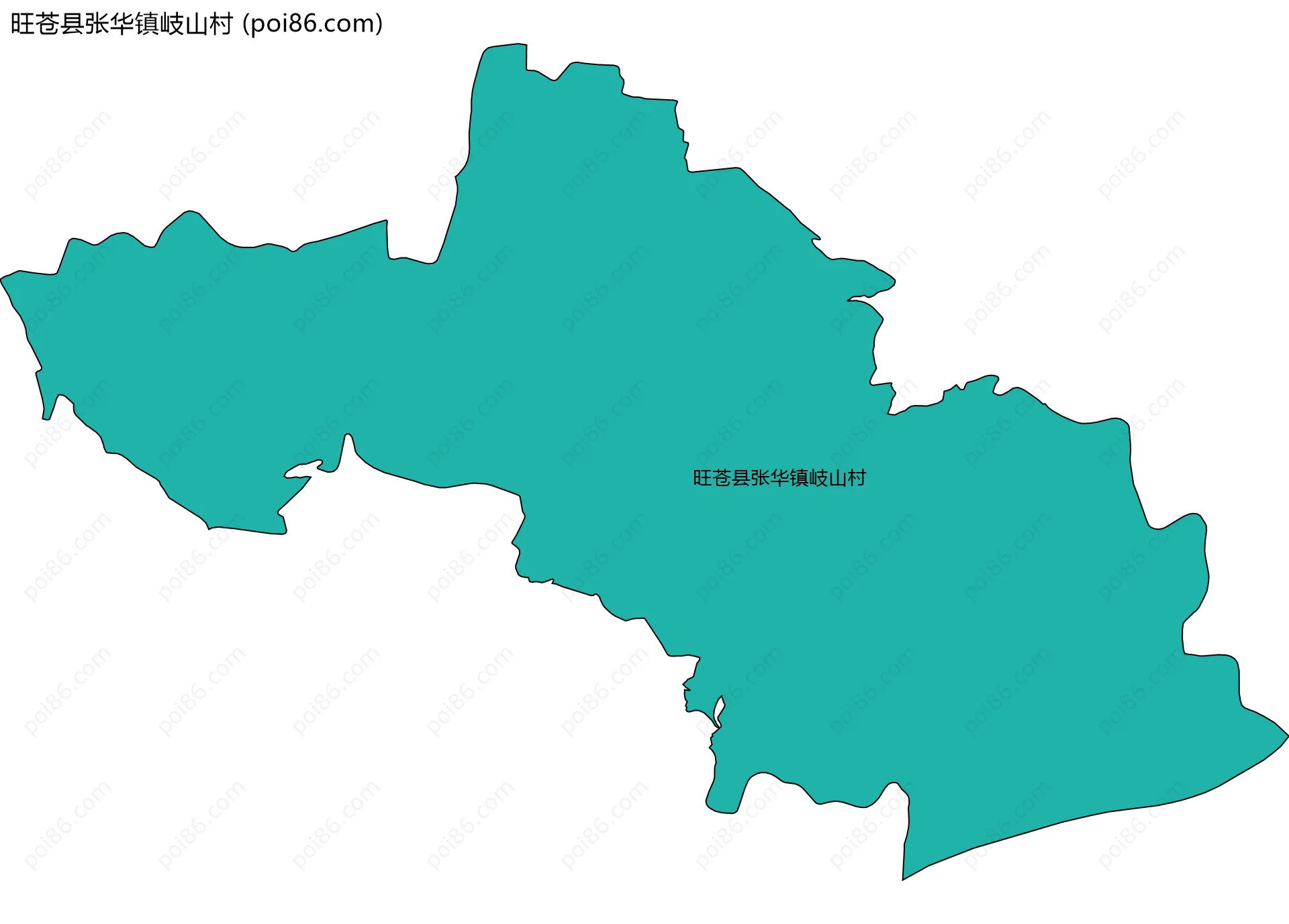 旺苍县张华镇岐山村边界地图