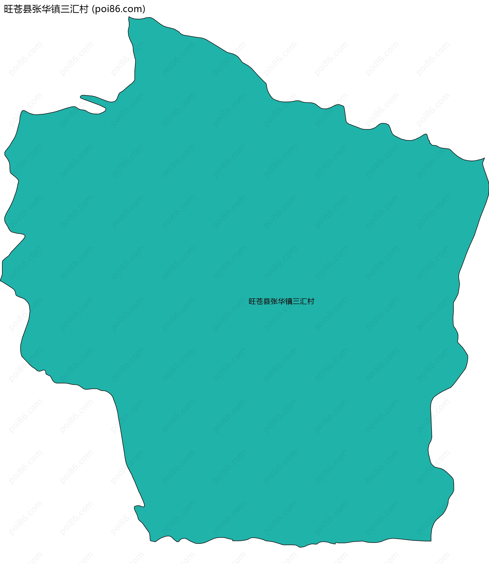 旺苍县张华镇三汇村边界地图