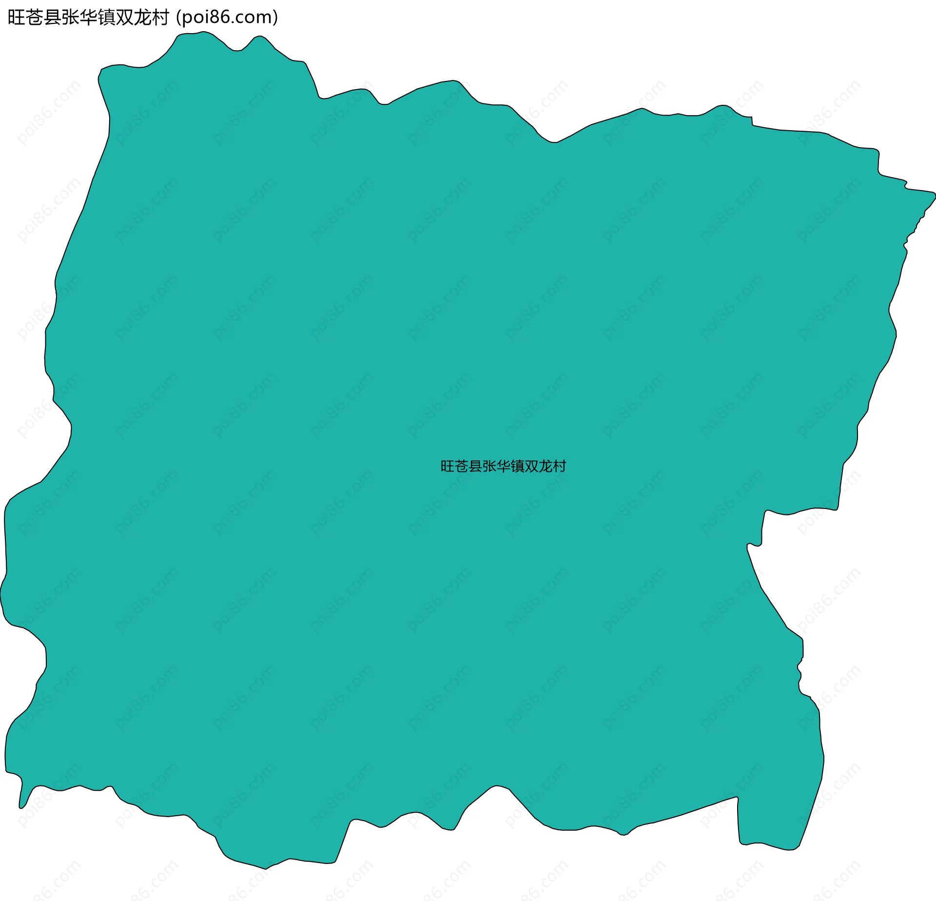 旺苍县张华镇双龙村边界地图