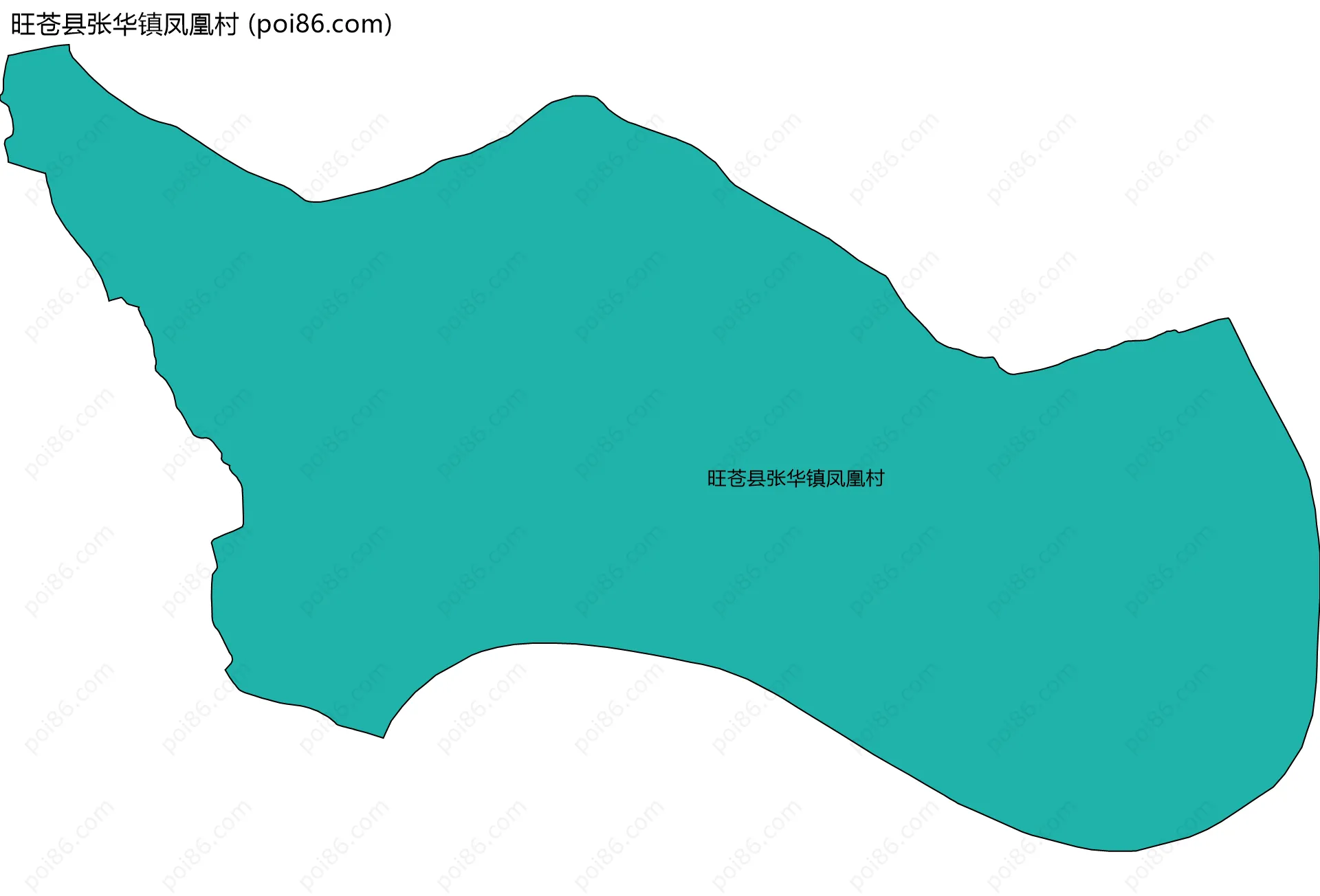 旺苍县张华镇凤凰村边界地图