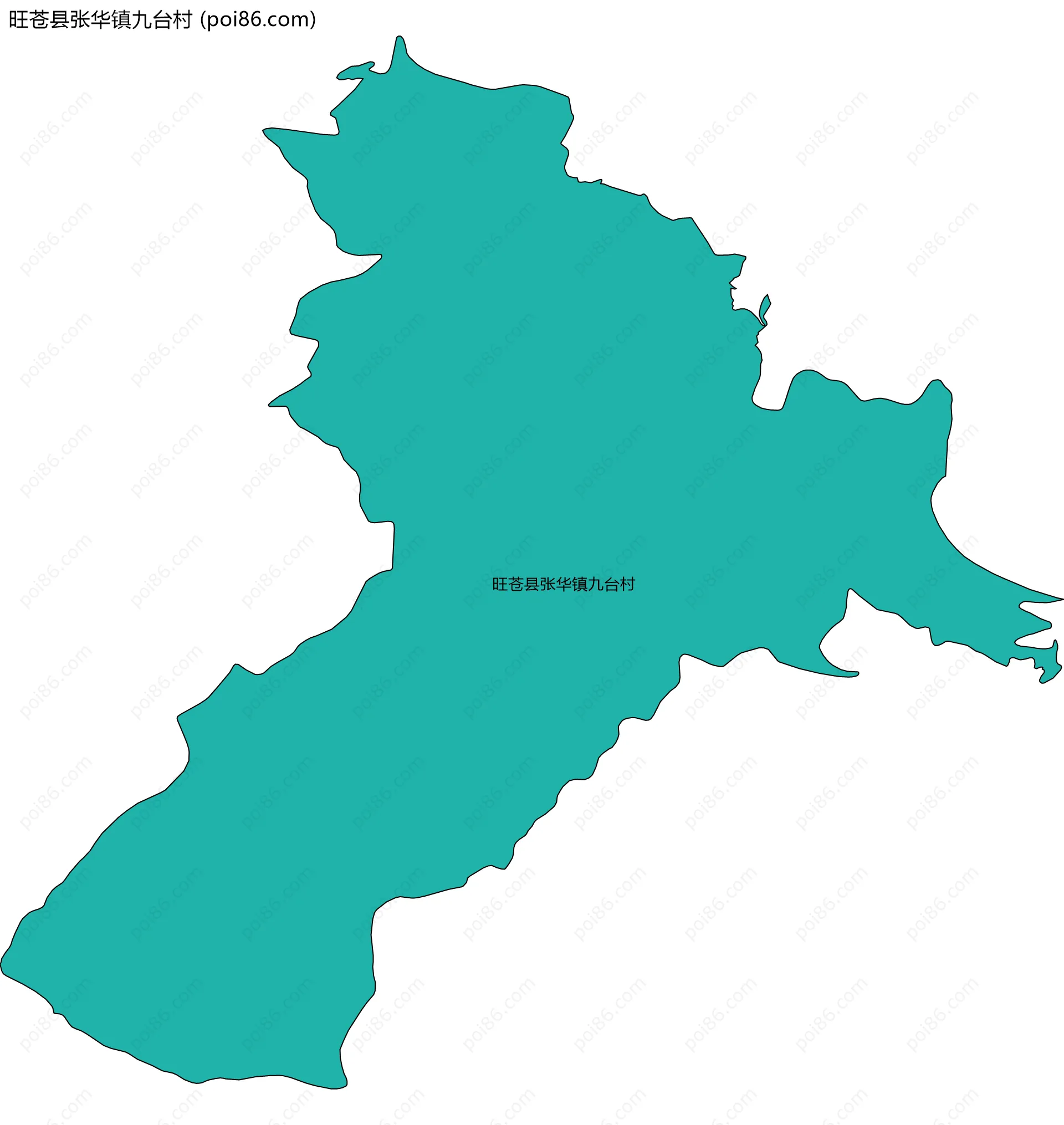 旺苍县张华镇九台村边界地图