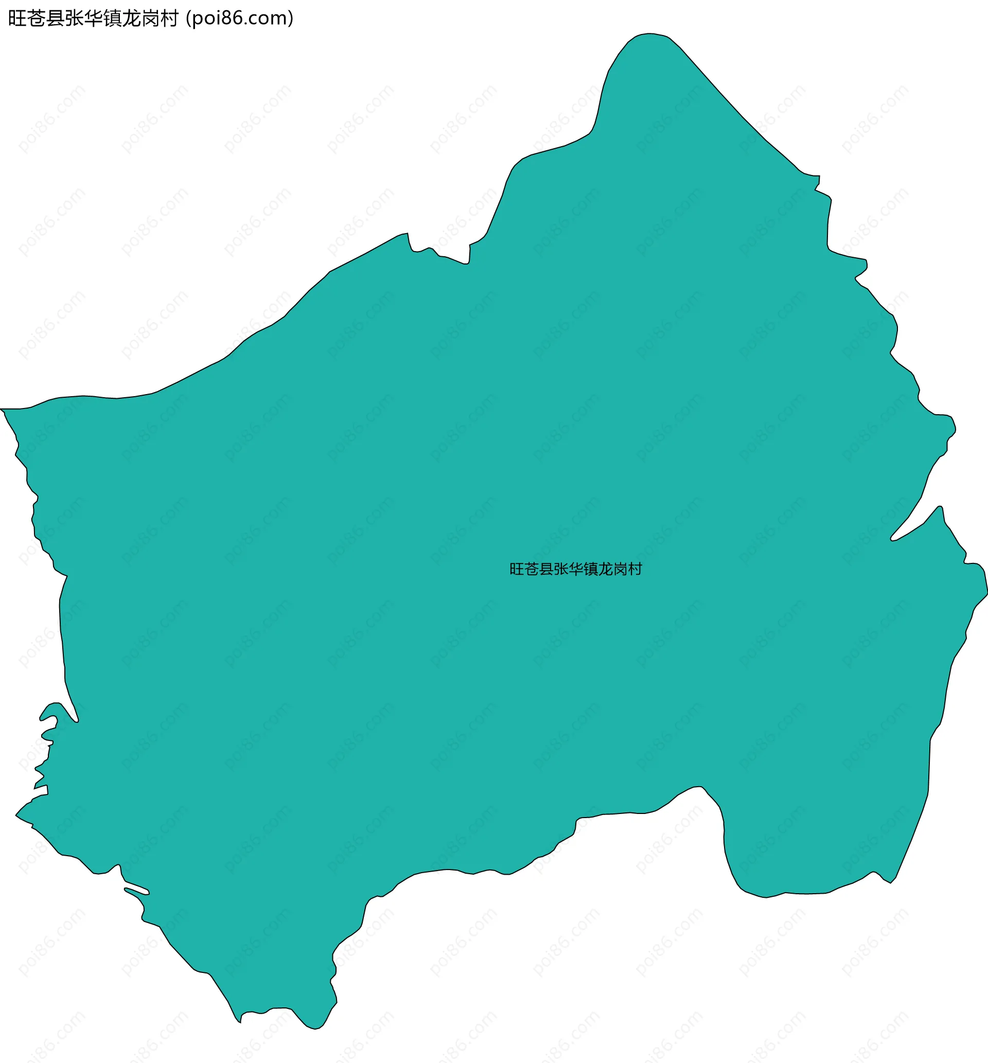 旺苍县张华镇龙岗村边界地图