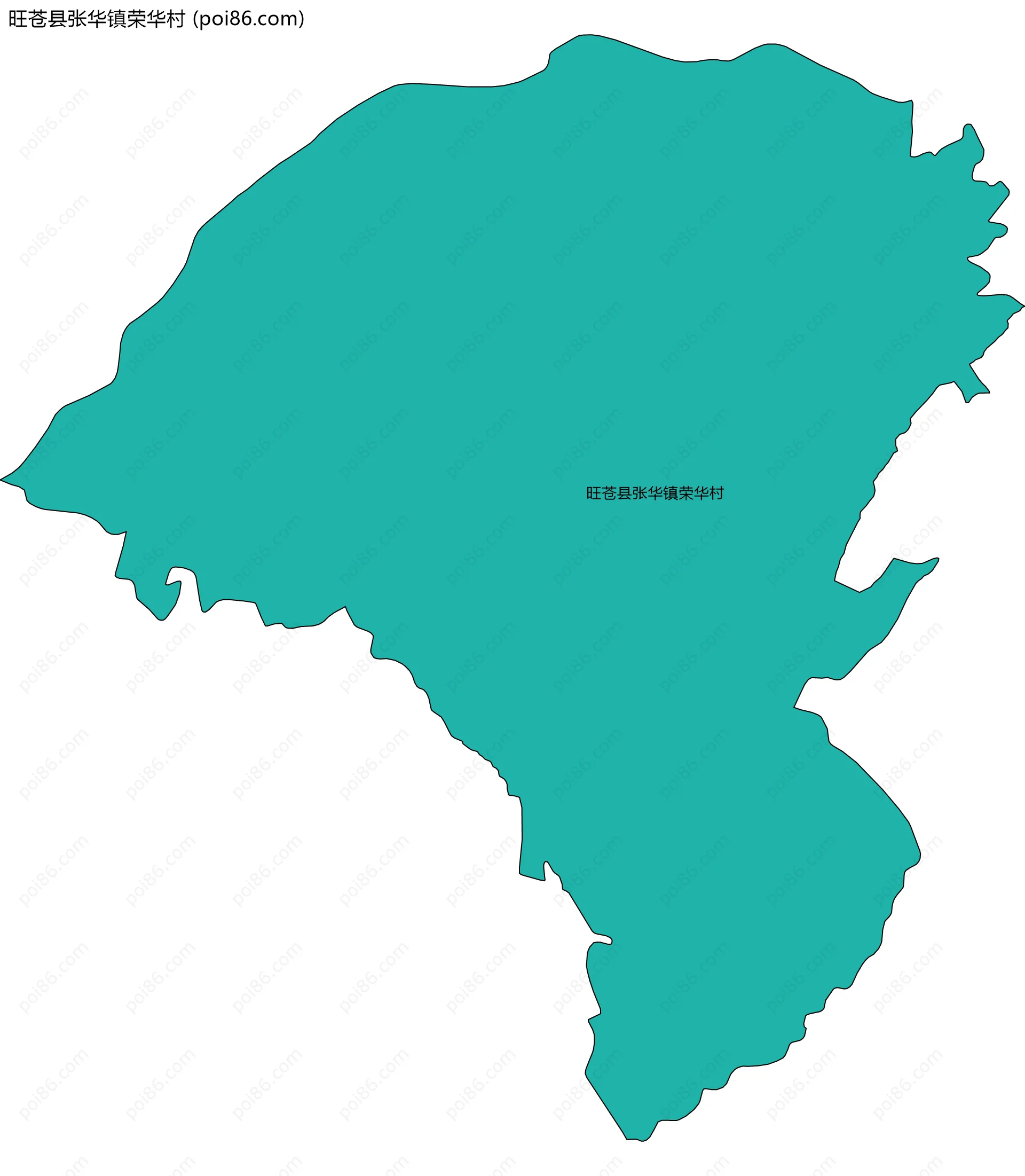 旺苍县张华镇荣华村边界地图